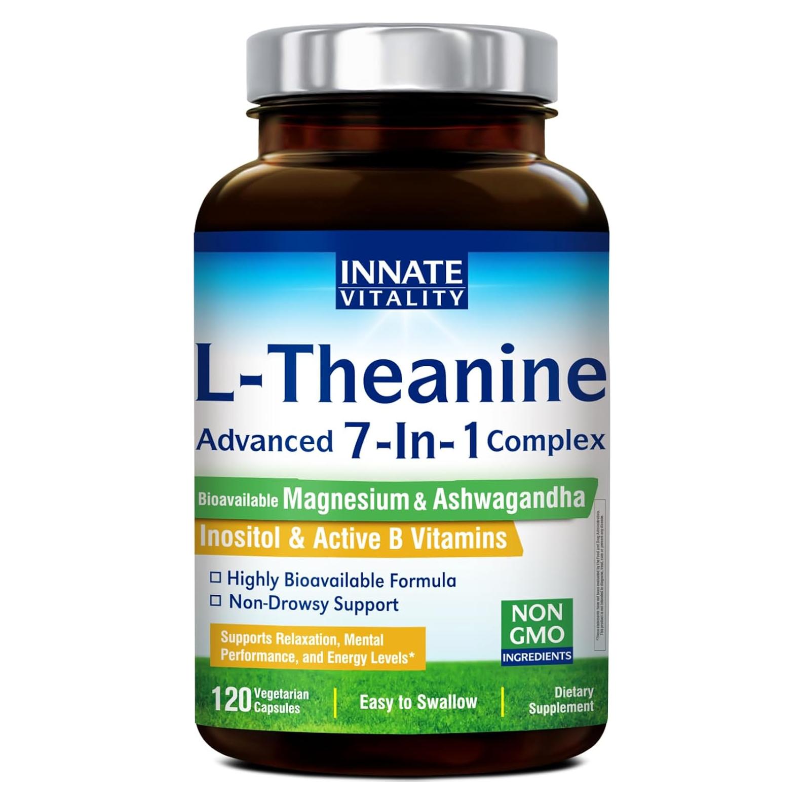 Suplemento L-Teanina Innate Vitality 200 mg 120 Cápsulas