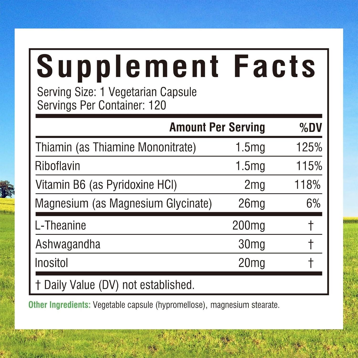 Suplemento L-Teanina Innate Vitality 200 mg 120 Cápsulas