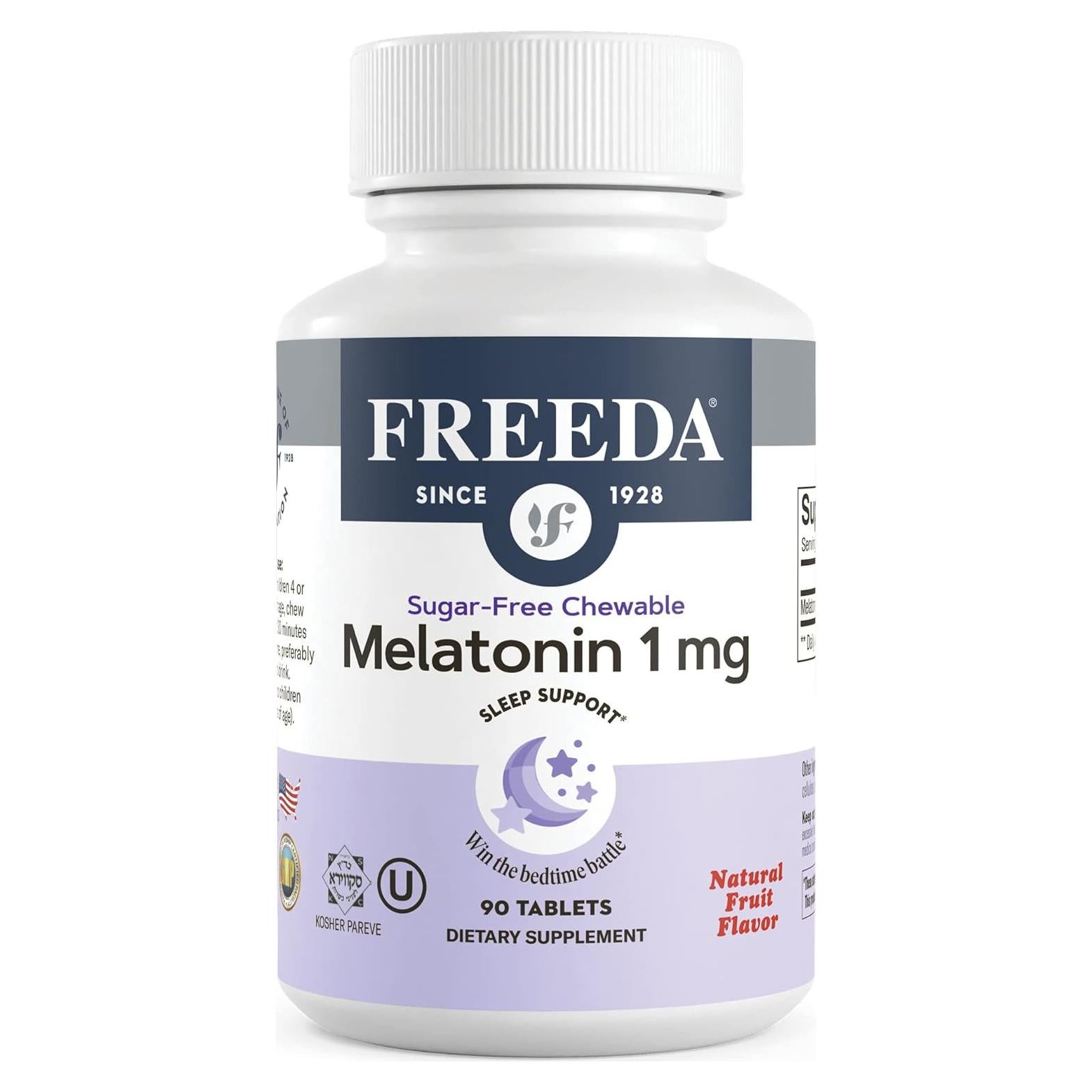 Melatonina 1mg Freeda Caramelos Sin Azúcar 90 Tabletas