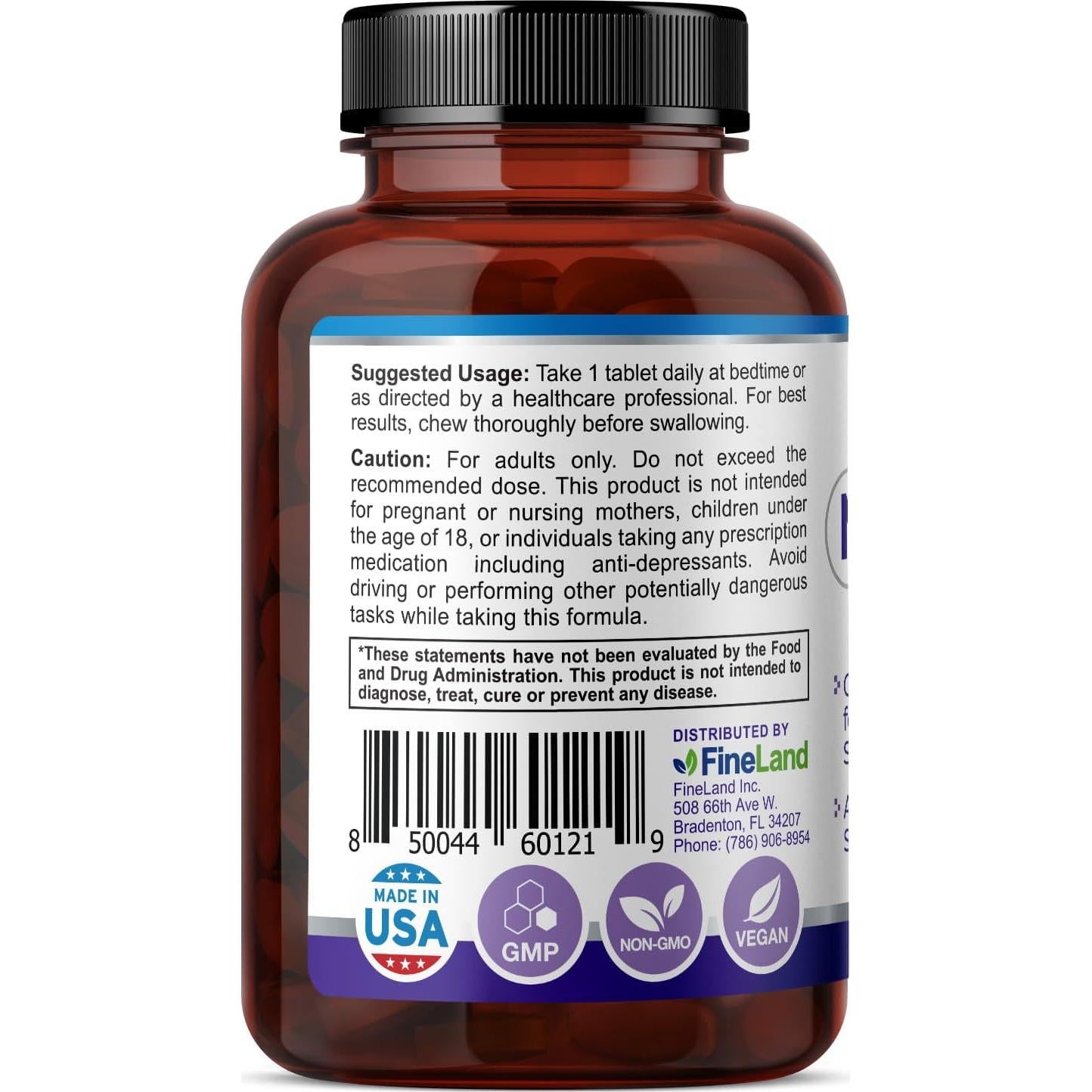 Melatonina Masticable FineLand 3mg - 50 Tabletas Rápidas