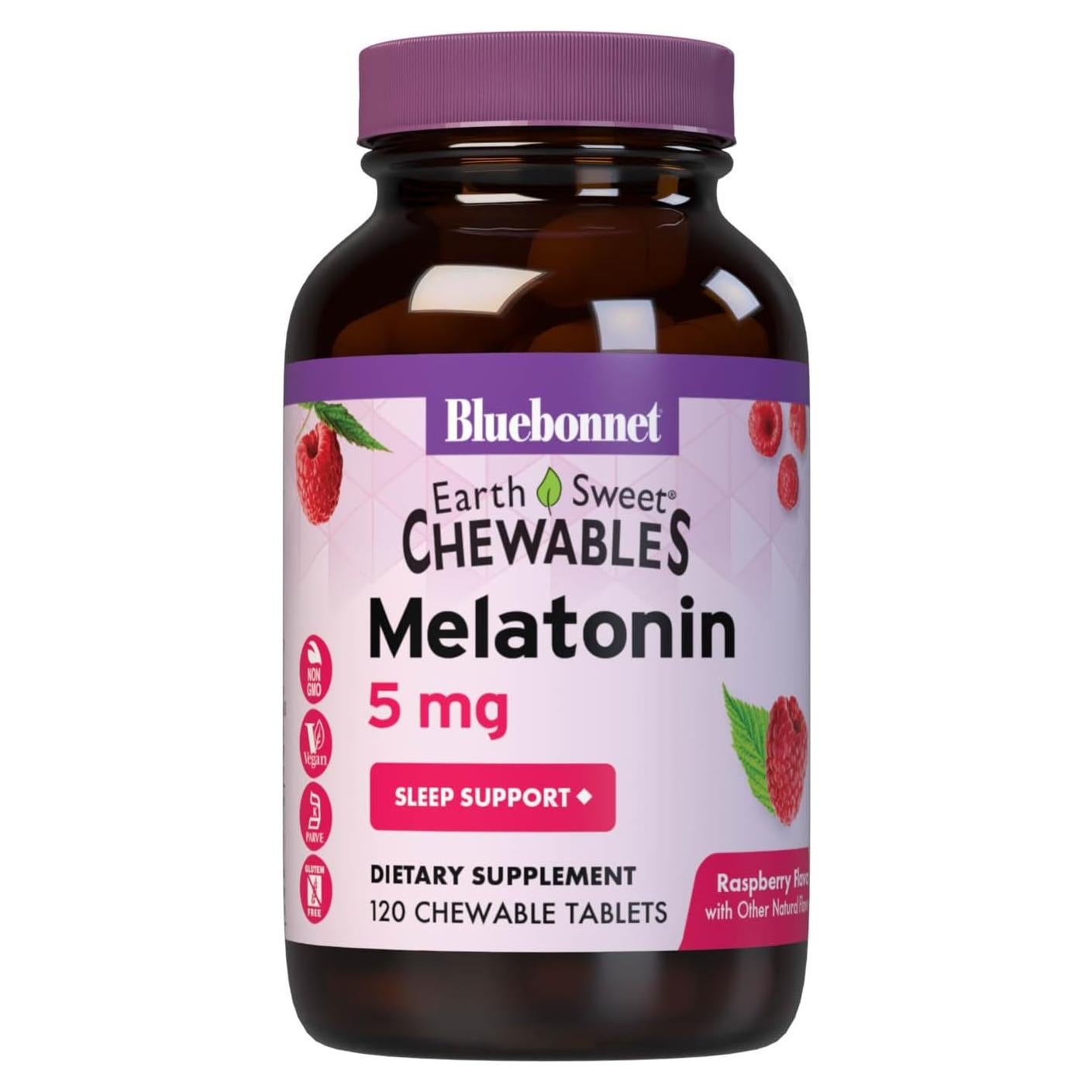 Melatonina EarthSweet Bluebonnet 5 mg 120 tabletas masticables