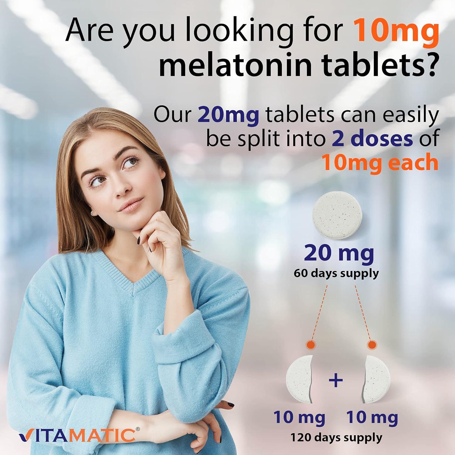 Melatonina Vitamatic 20 mg - 60 Tabletas Disolución Rápida