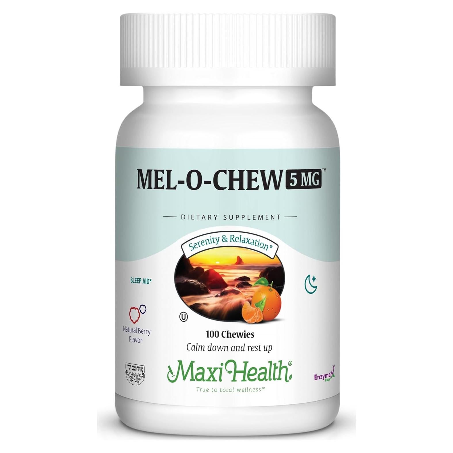 Maxi Health Melatonina 5mg Masticable Sabor Bayas 100 Unidades