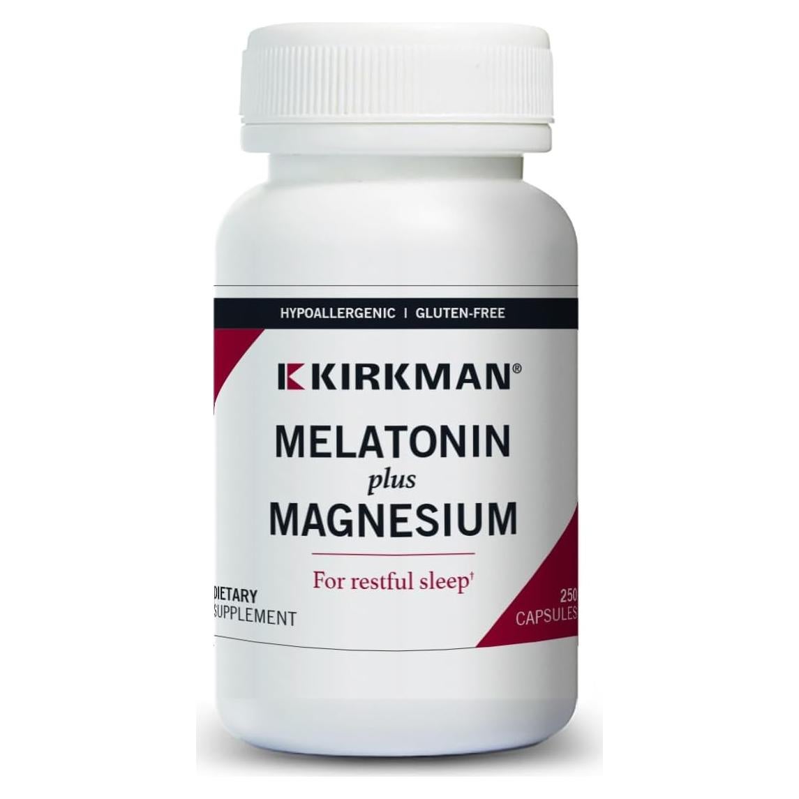 Cápsulas de Melatonina Plus Magnesio Kirkman - 250 Unidades