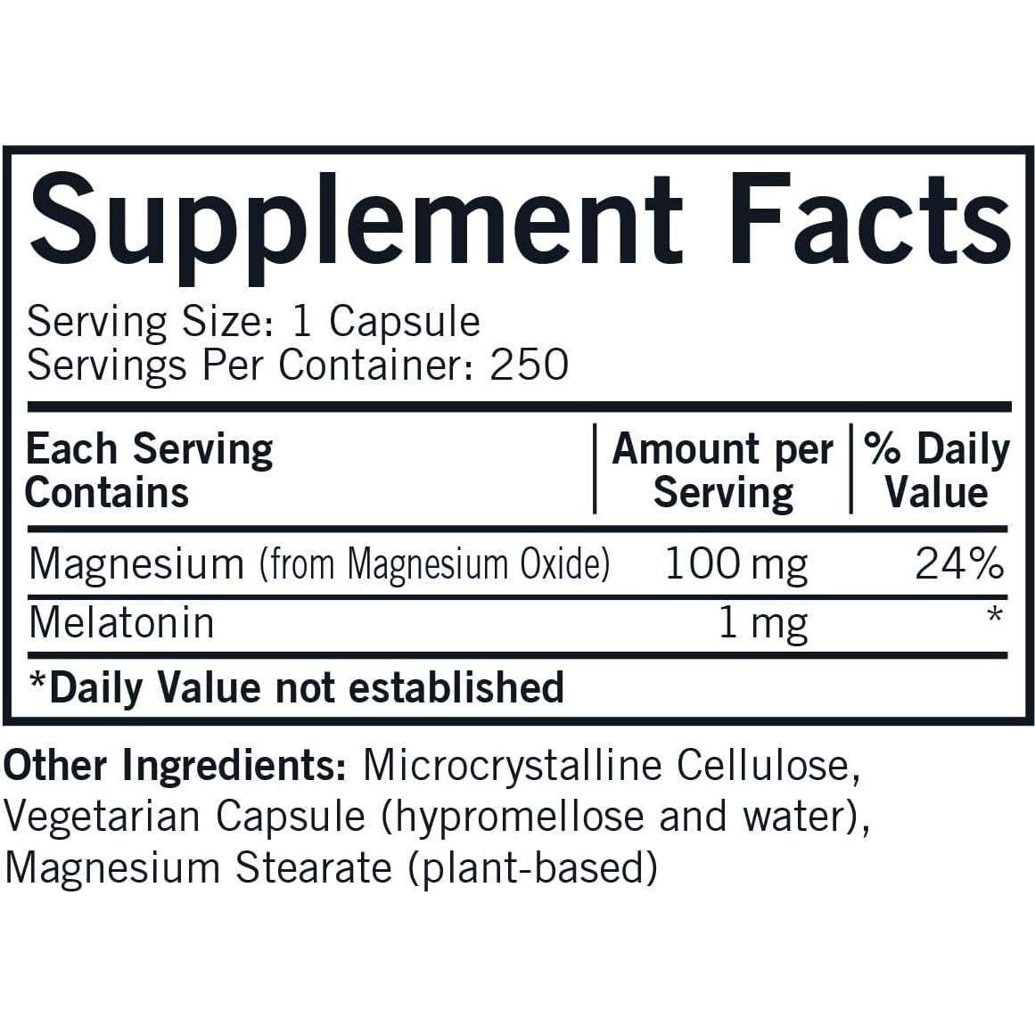 Cápsulas de Melatonina Plus Magnesio Kirkman - 250 Unidades