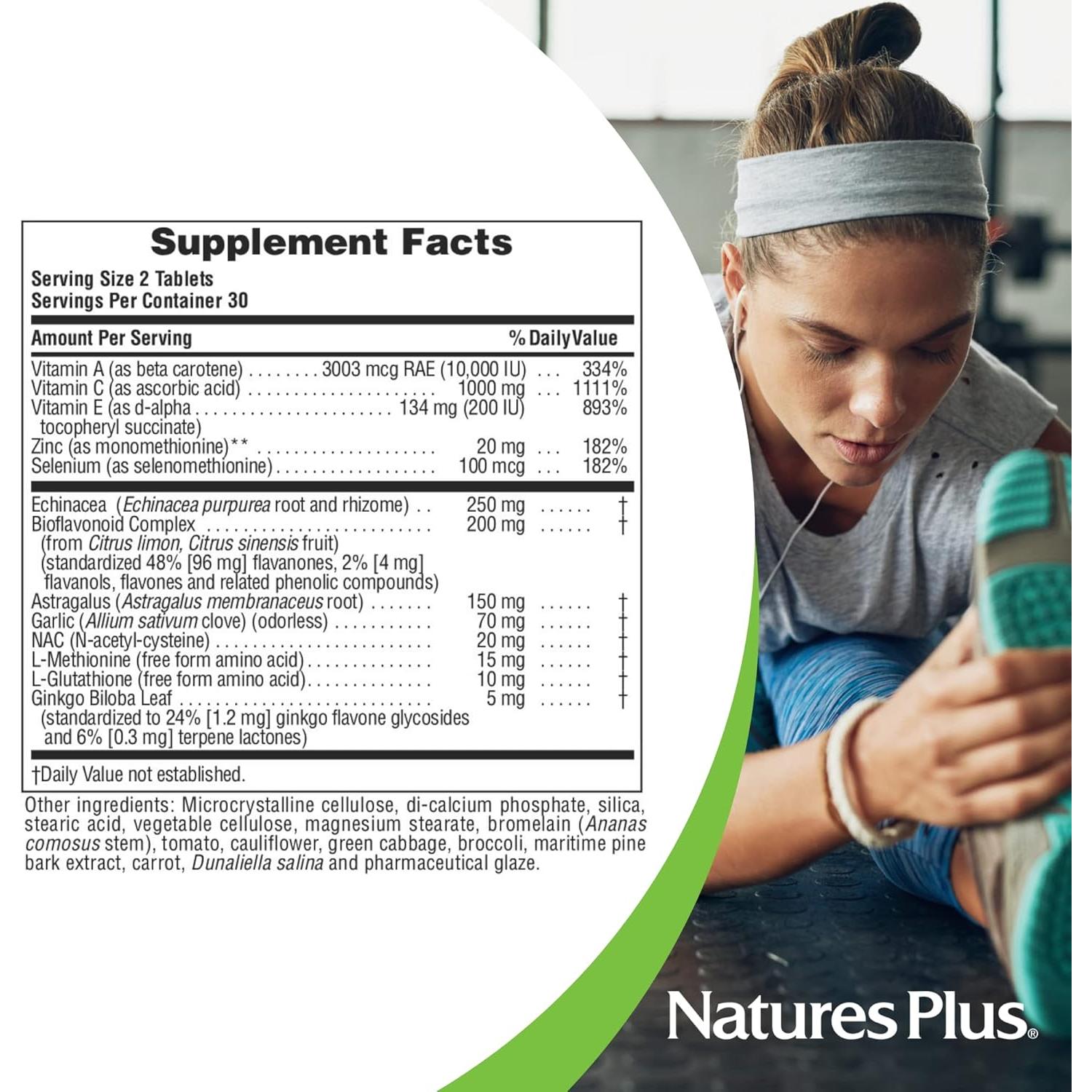 Tabletas Commando 2000 Natures Plus - Antioxidante 60 Unidades