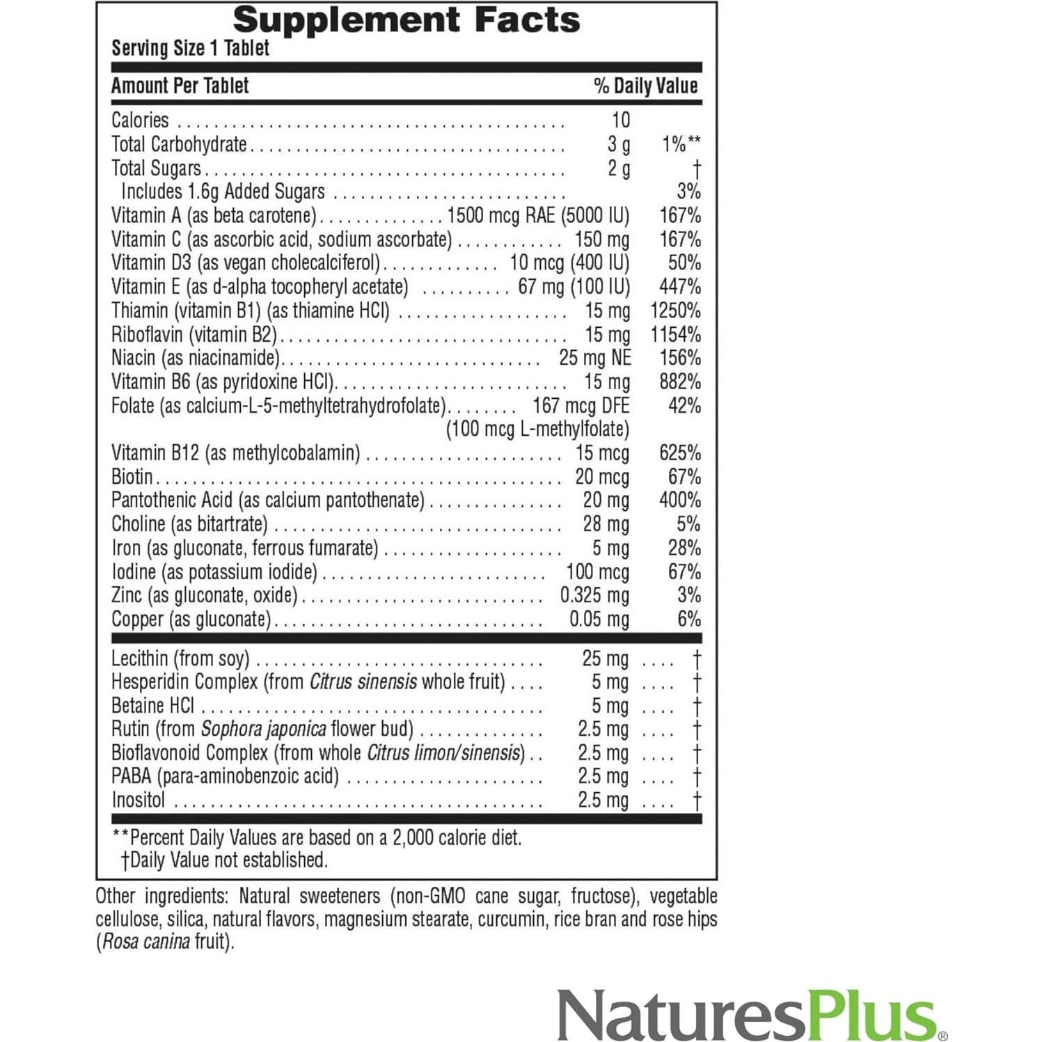 Suplemento Multivitamínico Masticable NaturesPlus Piña 360 Tabletas