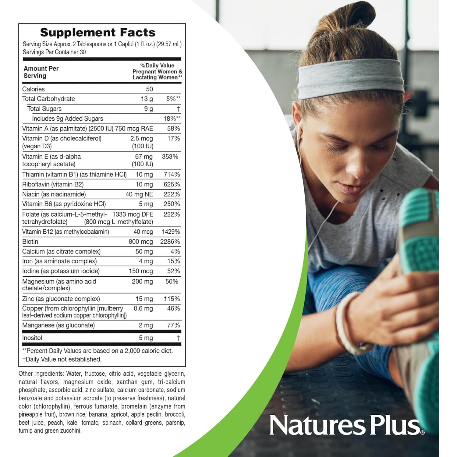 Natures Plus Fuente de Vida Prenatal Líquido 887 ml - Multivitamínico