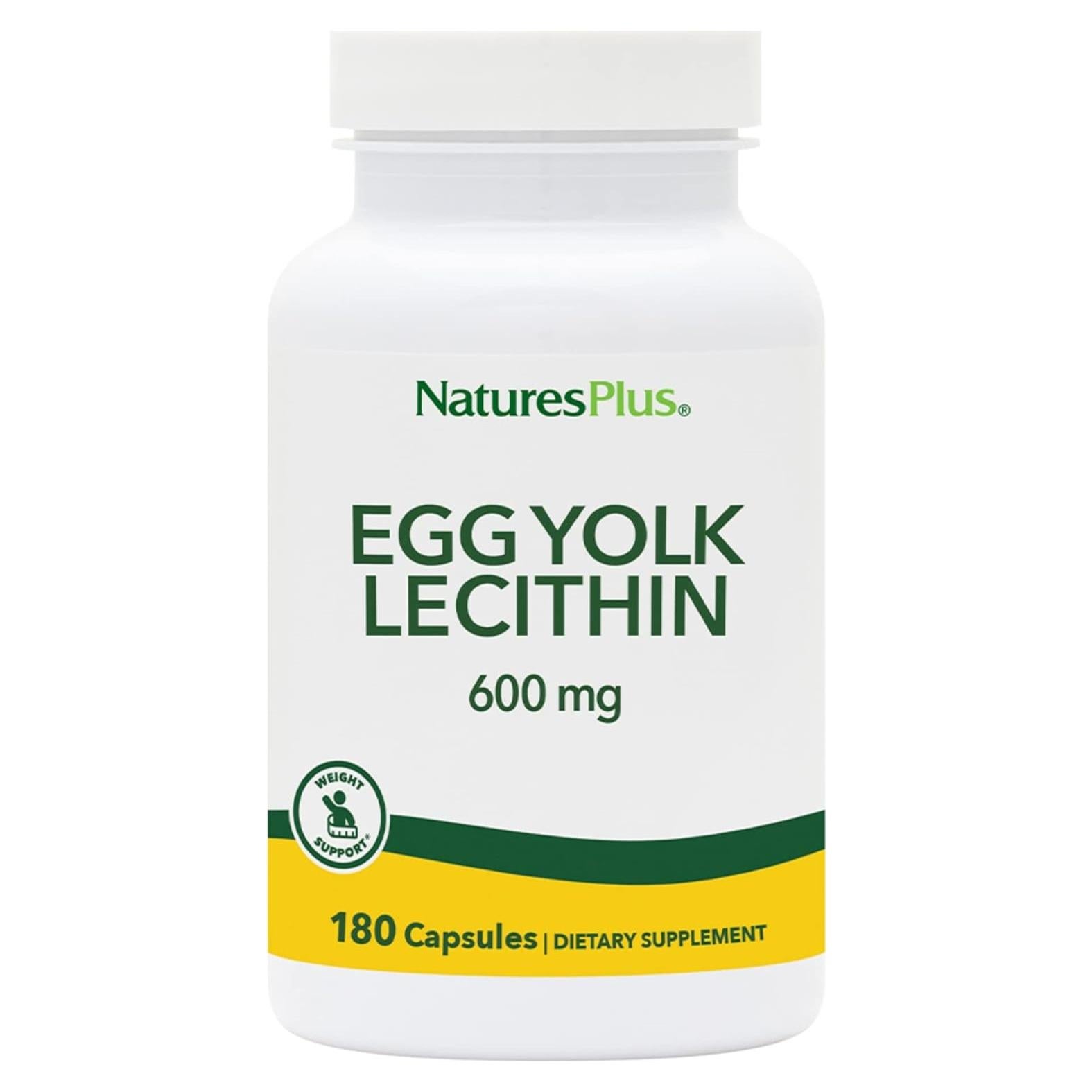 Lecitina de Yema de Huevo NaturesPlus 600 mg 180 Cápsulas
