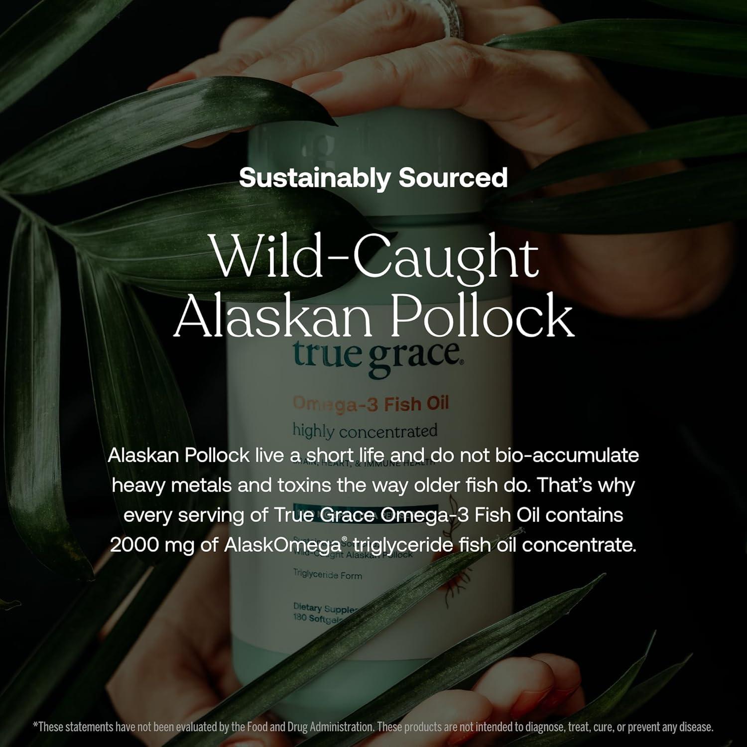 Aceite de Pescado Omega-3 True Grace 180 Cápsulas 1400 mg