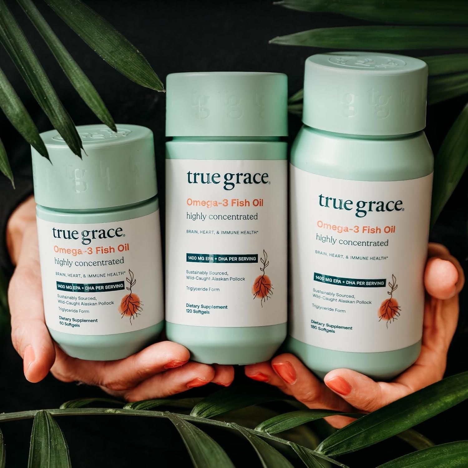 Aceite de Pescado Omega-3 True Grace 180 Cápsulas 1400 mg