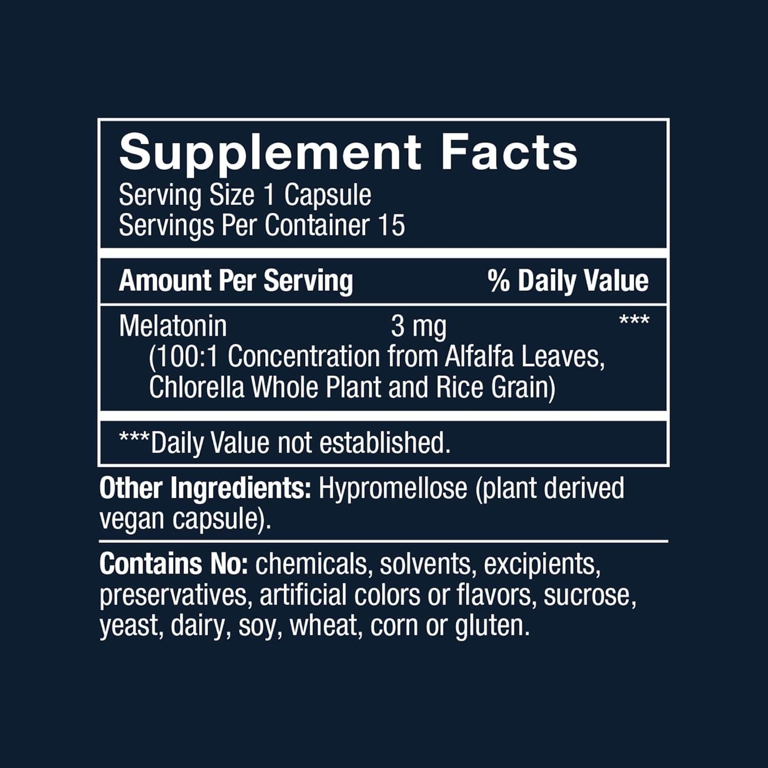 Suplemento Natural de Melatonina Herbatonin 3mg Vegano - 30 Cápsulas