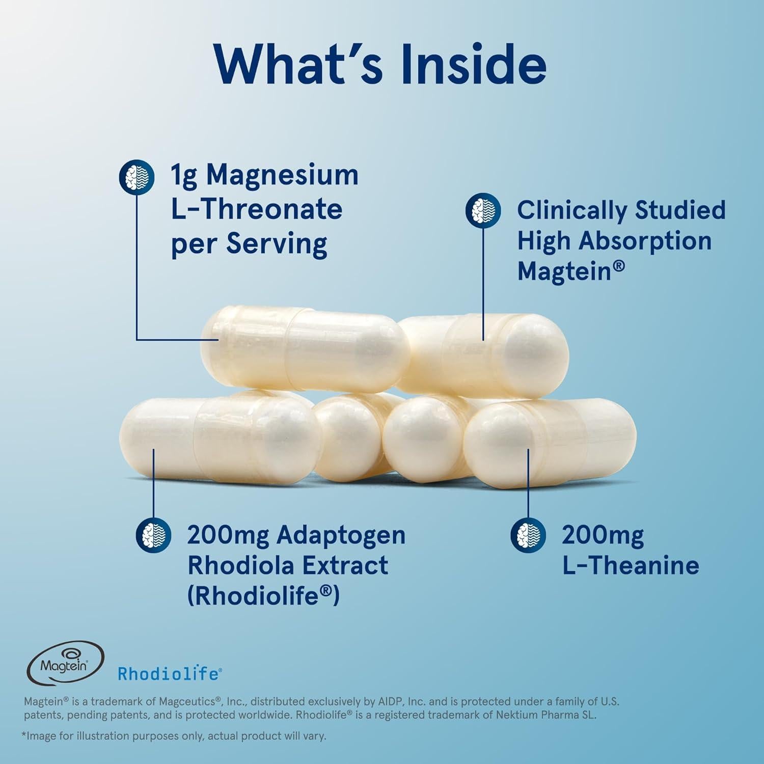 Suplemento de Magnesio L-Treonato Jarrow 60 Cápsulas Veganas