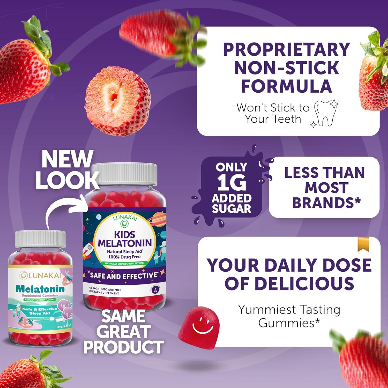 Gomitas de Melatonina Lunakai Kids 1mg - Suplemento Vegano