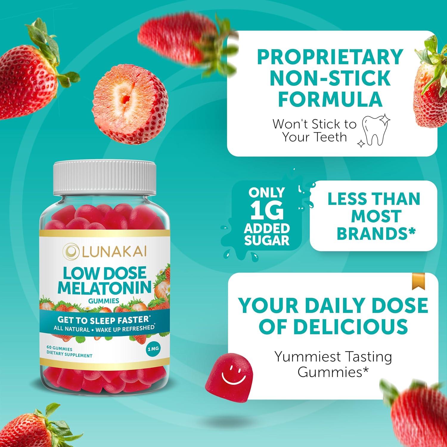 Gomitas de Melatonina Lunakai Kids 1mg - Suplemento Vegano