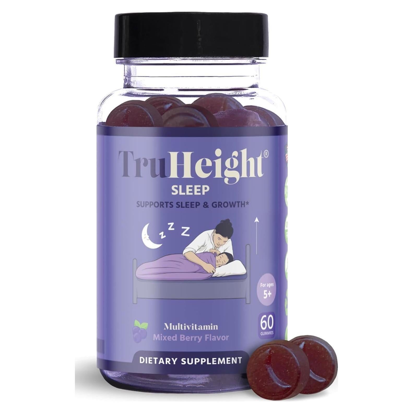 Gominolas para Dormir TruHeight 60 Unidades - Melatonina y Ashwagandha