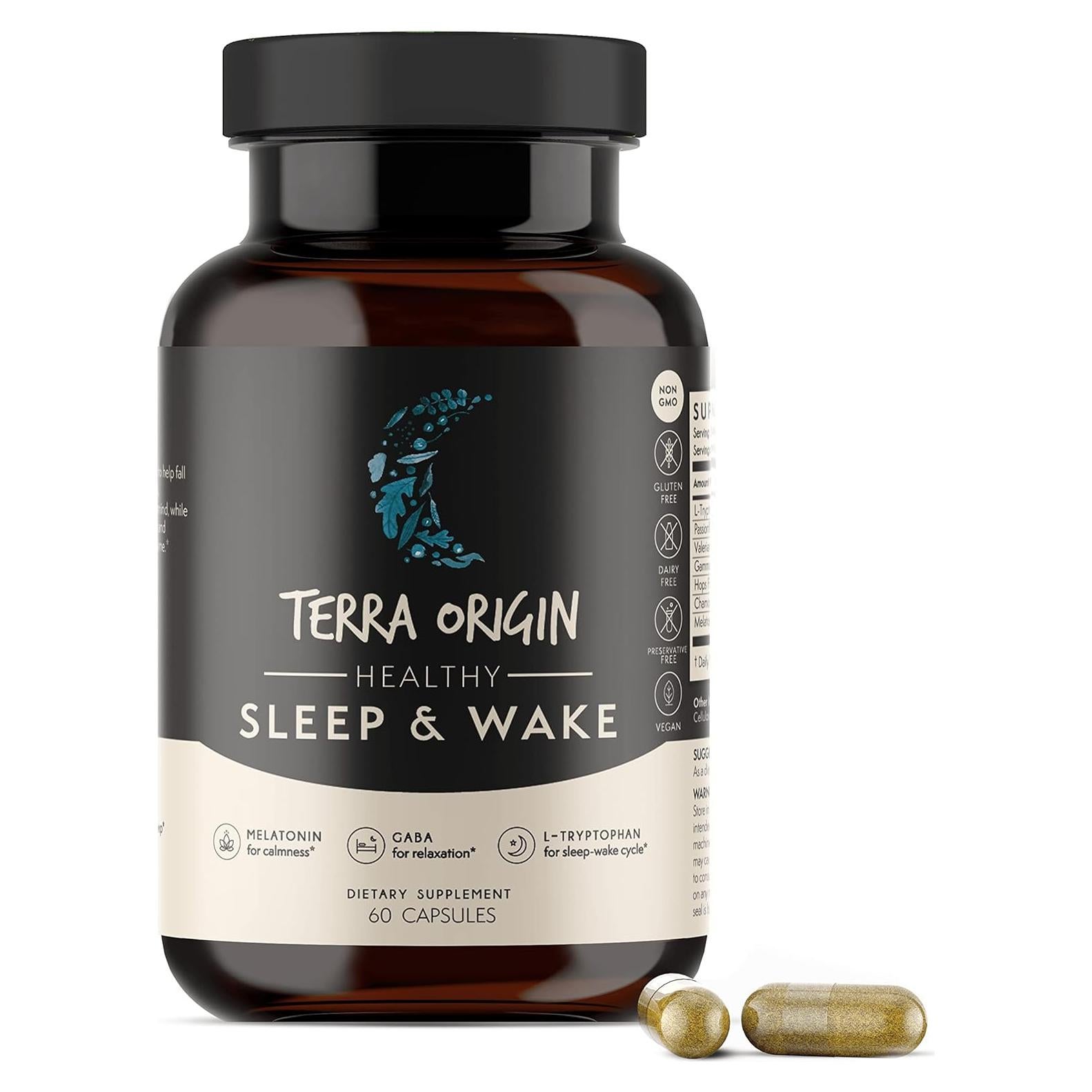 Suplemento Natural para el Sueño TERRA ORIGIN 60 Cápsulas