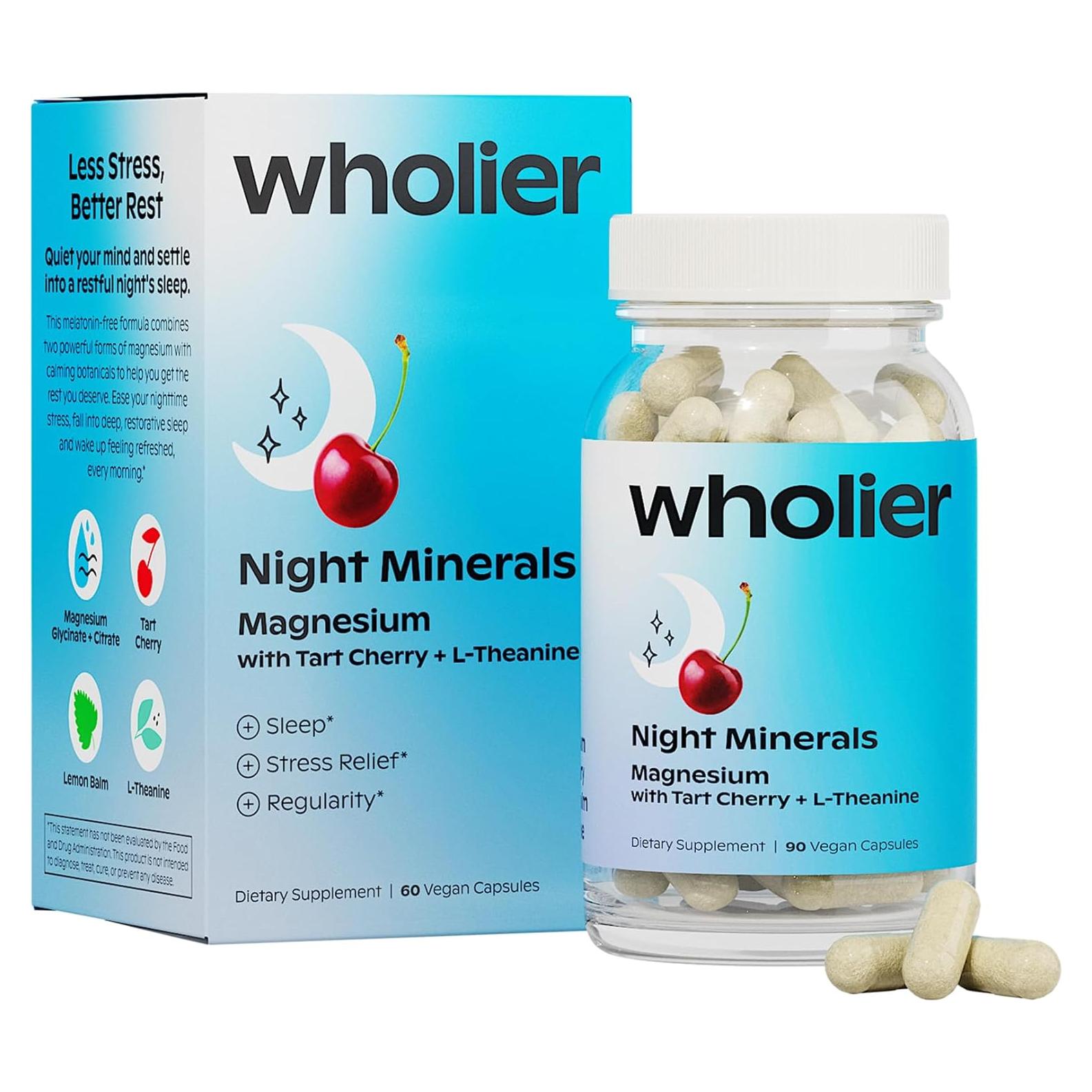 Glicinato de Magnesio Wholier 90 Cápsulas Veganas - Sueño Natural