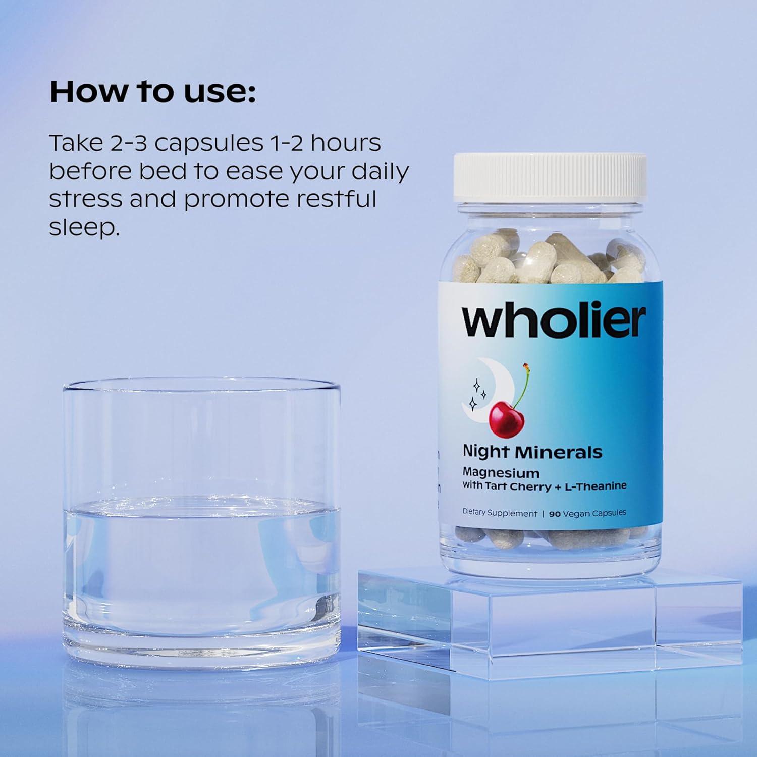 Glicinato de Magnesio Wholier 90 Cápsulas Veganas - Sueño Natural