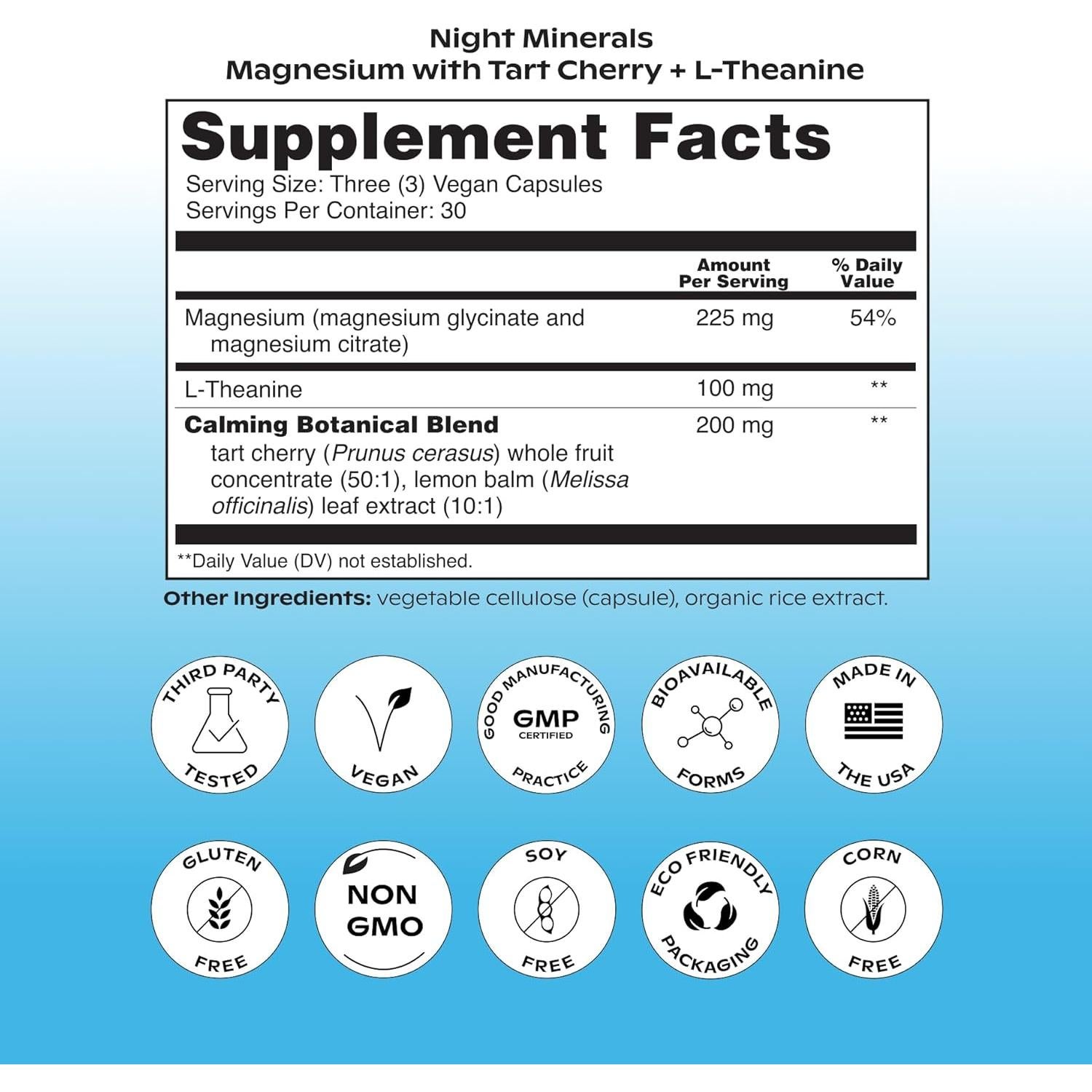 Glicinato de Magnesio Wholier 90 Cápsulas Veganas - Sueño Natural