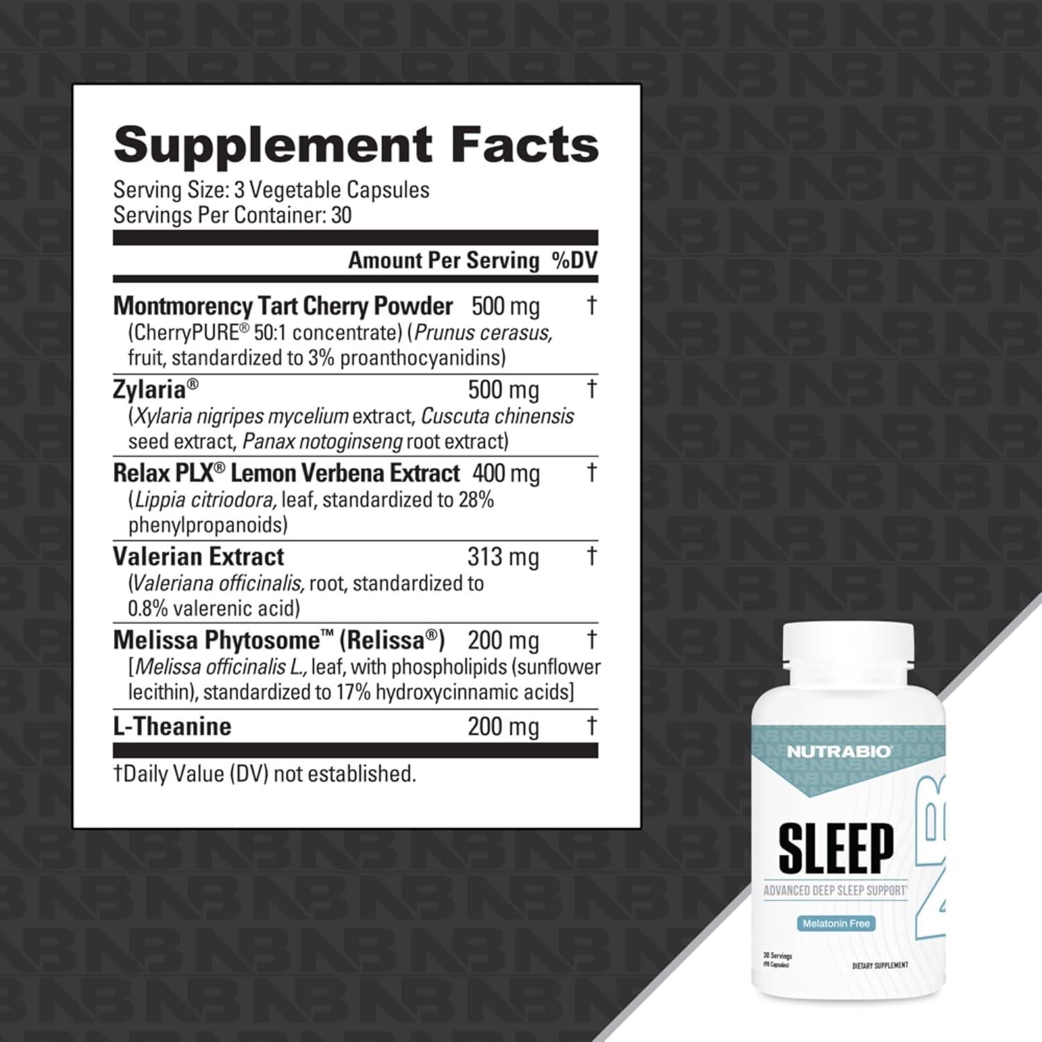 NutraBio Sueño - Suplemento Natural para Dormir Sin Melatonina - 90 Cápsulas