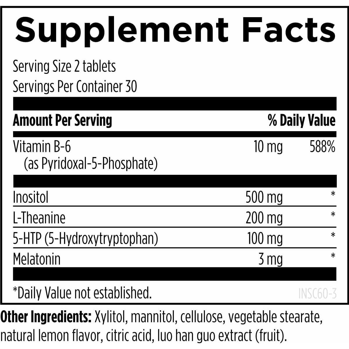 Suplemento Masticable Insomnitol - Melatonina 200mg + L-Teanina