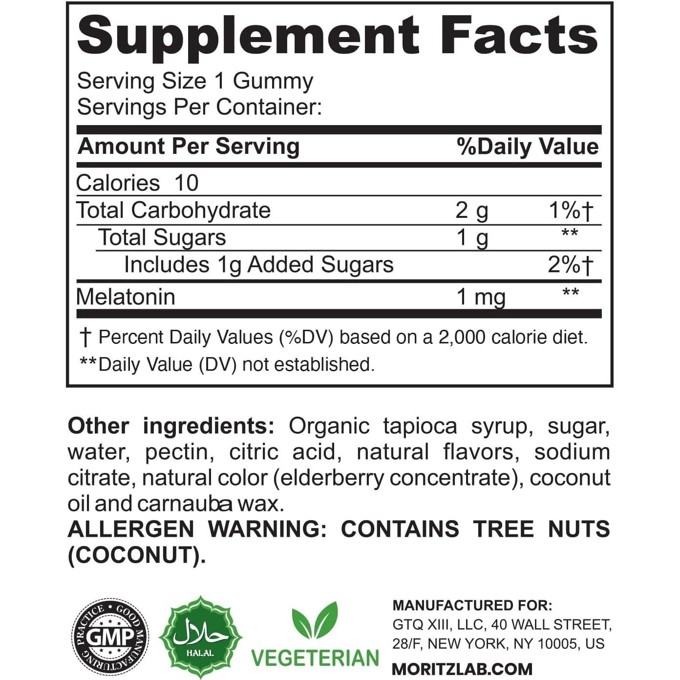 Gominolas de Melatonina Dr. Moritz 60 Unidades Sabor Baya