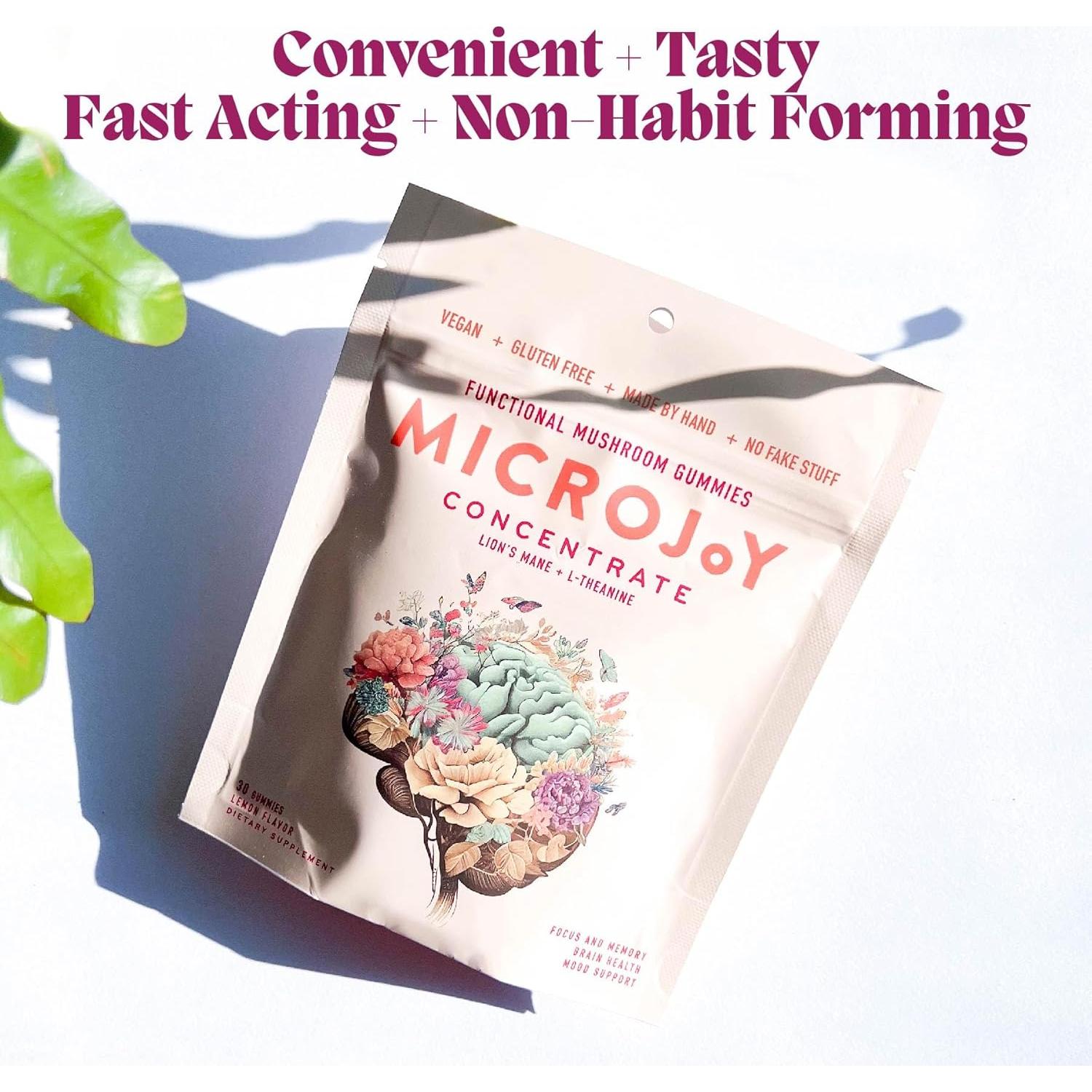 Gomitas Microjoy Veganas 30 Porciones Sabor Limón - Enfoque y Memoria