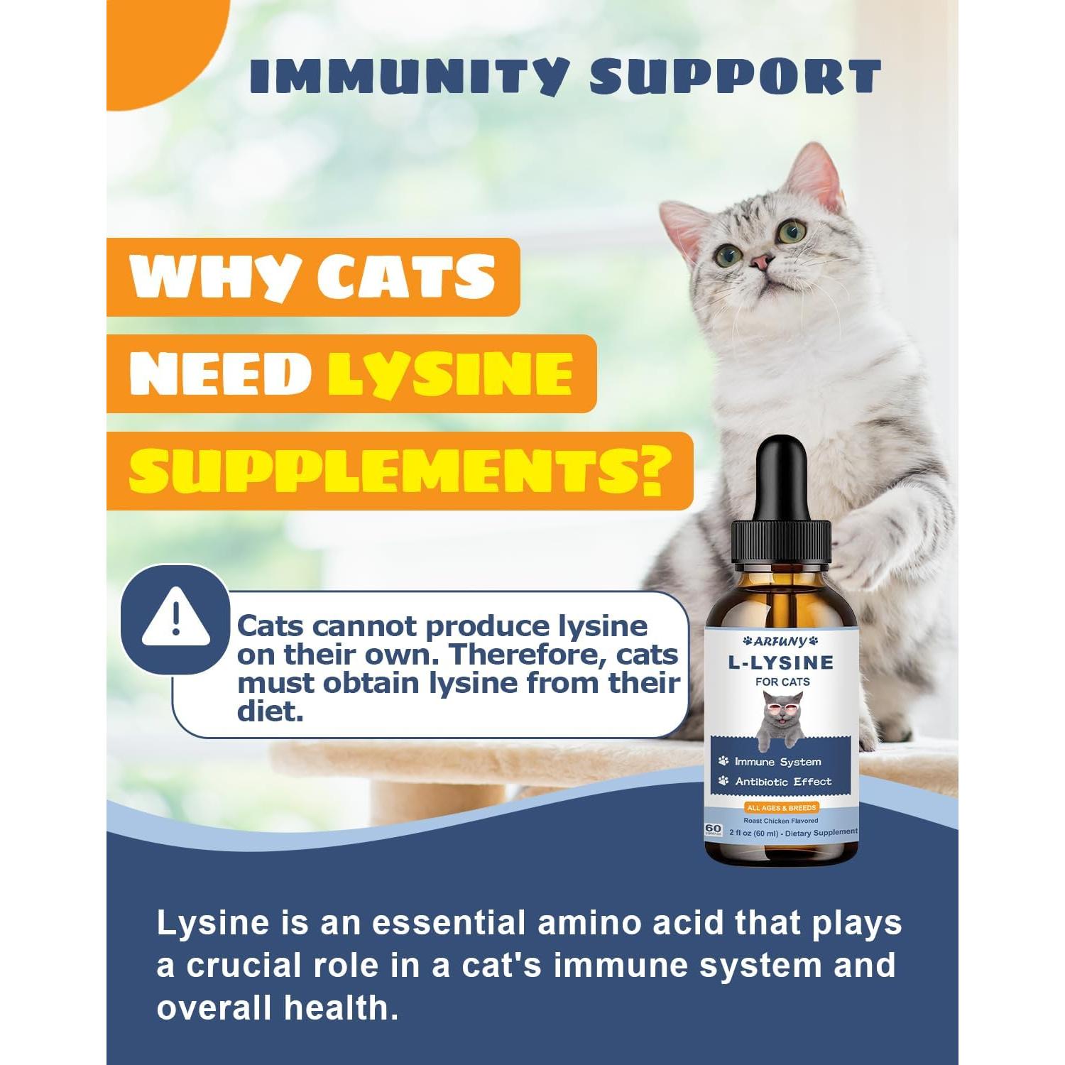 Gotas de L-Lisina para Gatos Arfuny - 2 Paquetes 127g