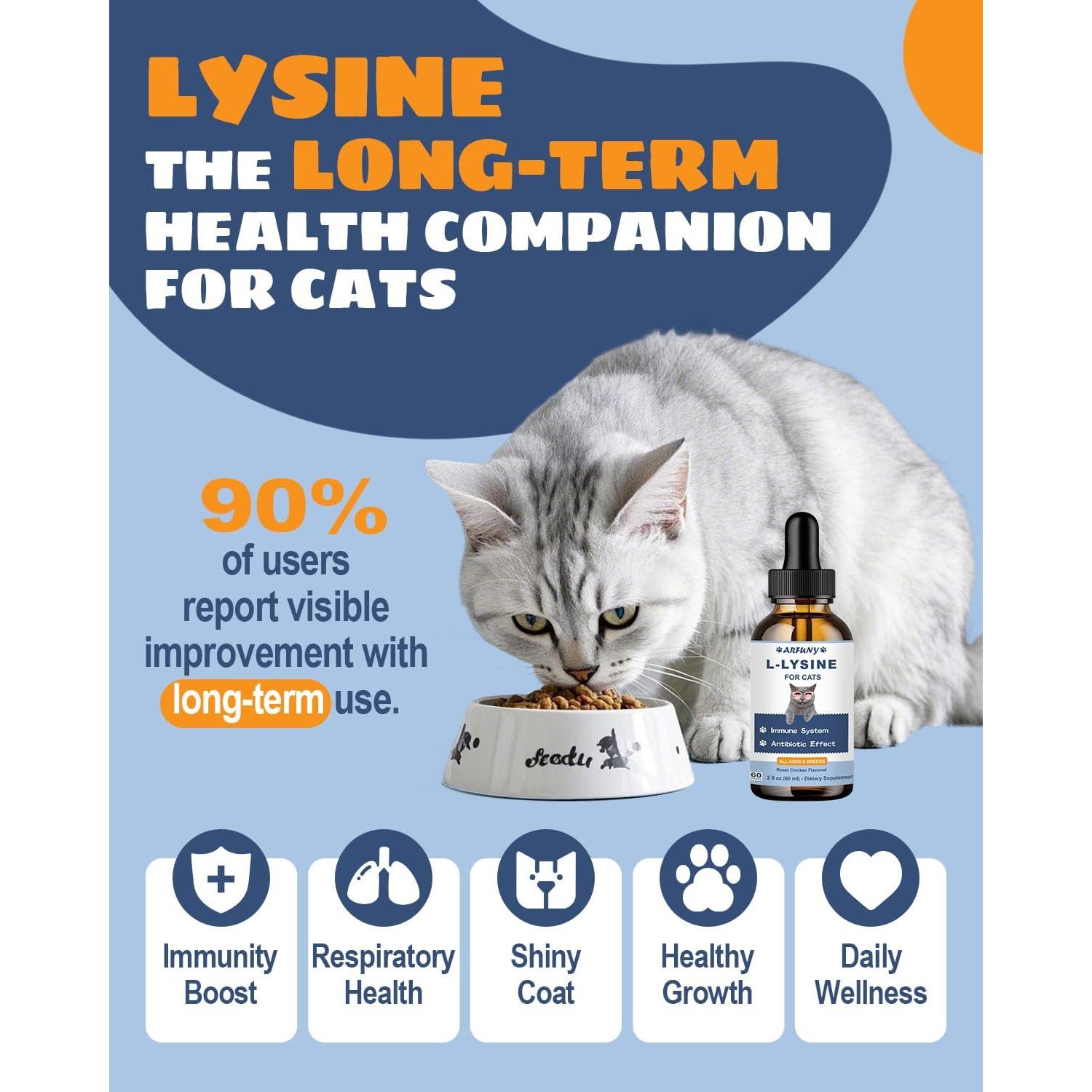 Gotas de L-Lisina para Gatos Arfuny - 2 Paquetes 127g