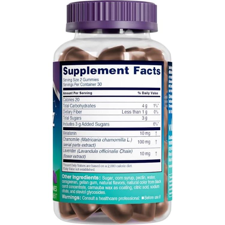 Gomitas para Dormir AXIV VroZzz con Melatonina 10 mg - 60 Unidades