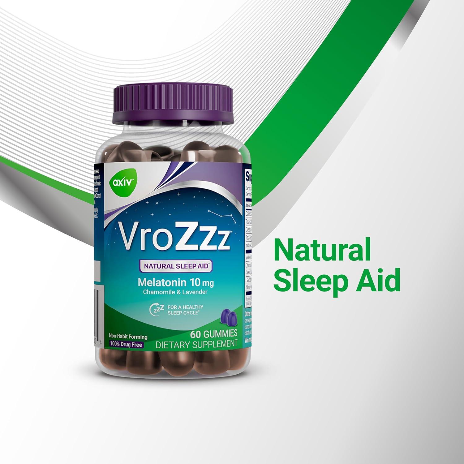 Gomitas para Dormir AXIV VroZzz con Melatonina 10 mg - 60 Unidades