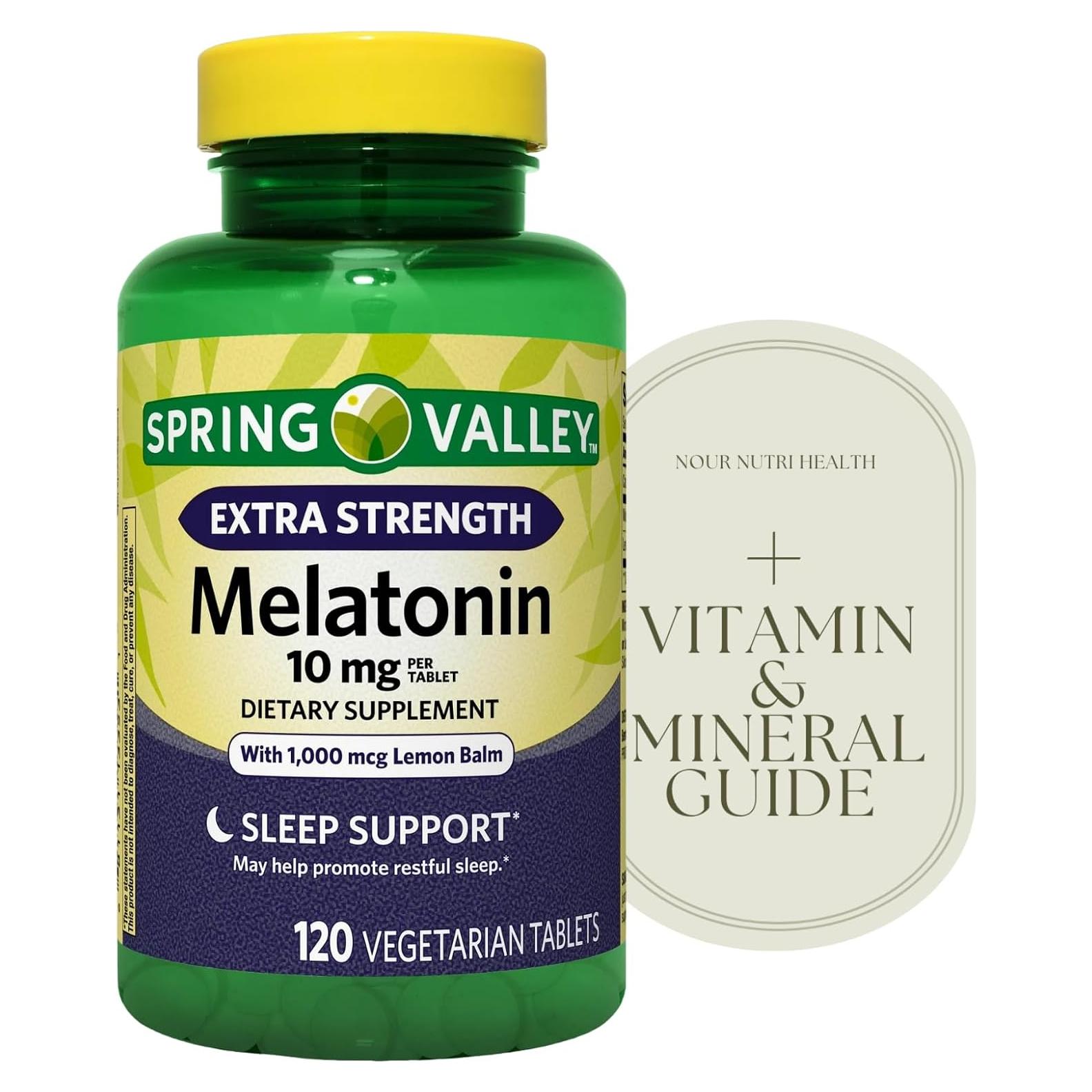 Tabletas de Melatonina 10 mg Spring Valley 120 unidades
