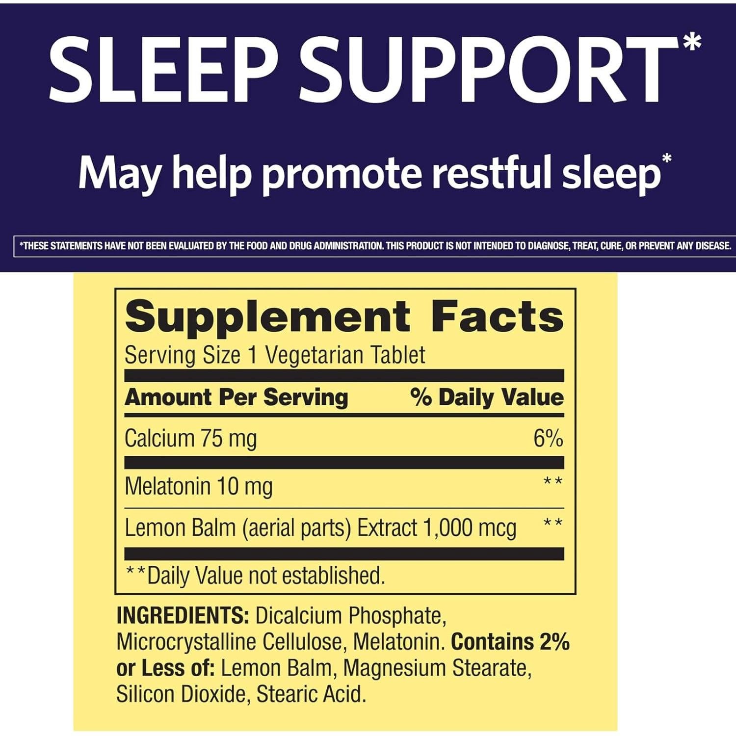 Tabletas de Melatonina 10 mg Spring Valley 120 unidades