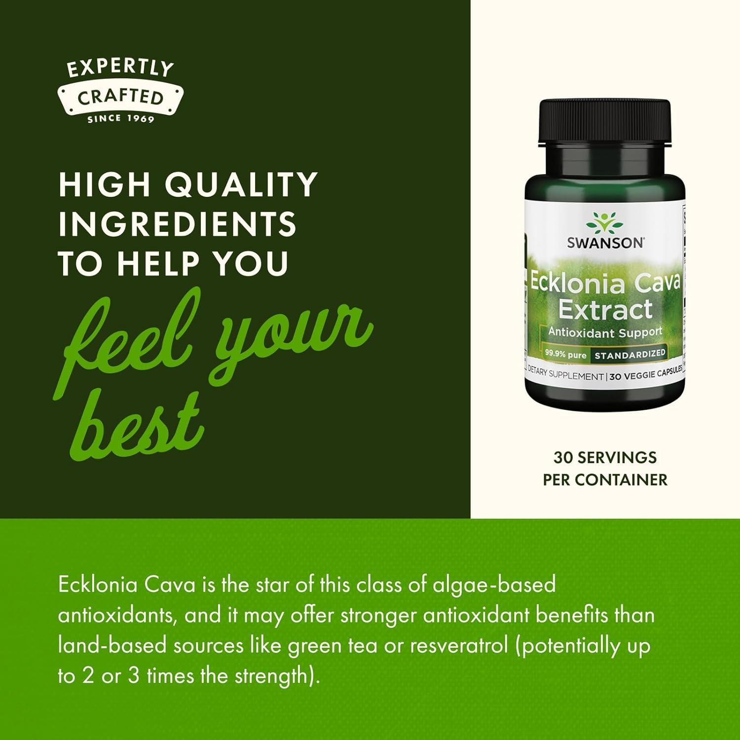 Extracto de Ecklonia Cava Swanson 53 mg 30 Cápsulas Veganas