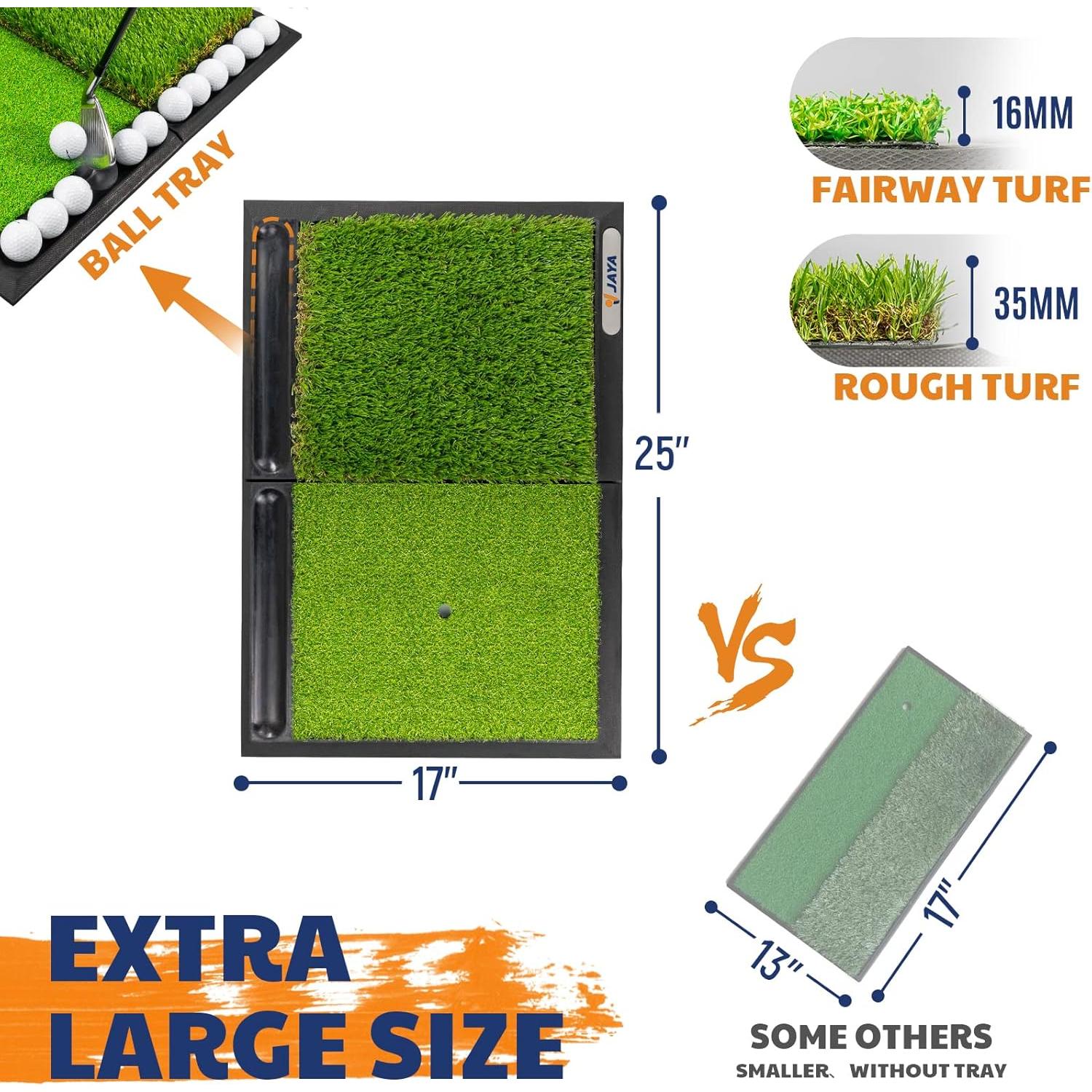 Alfombra de Golf JAYA GM0 Doble Césped con Bandeja