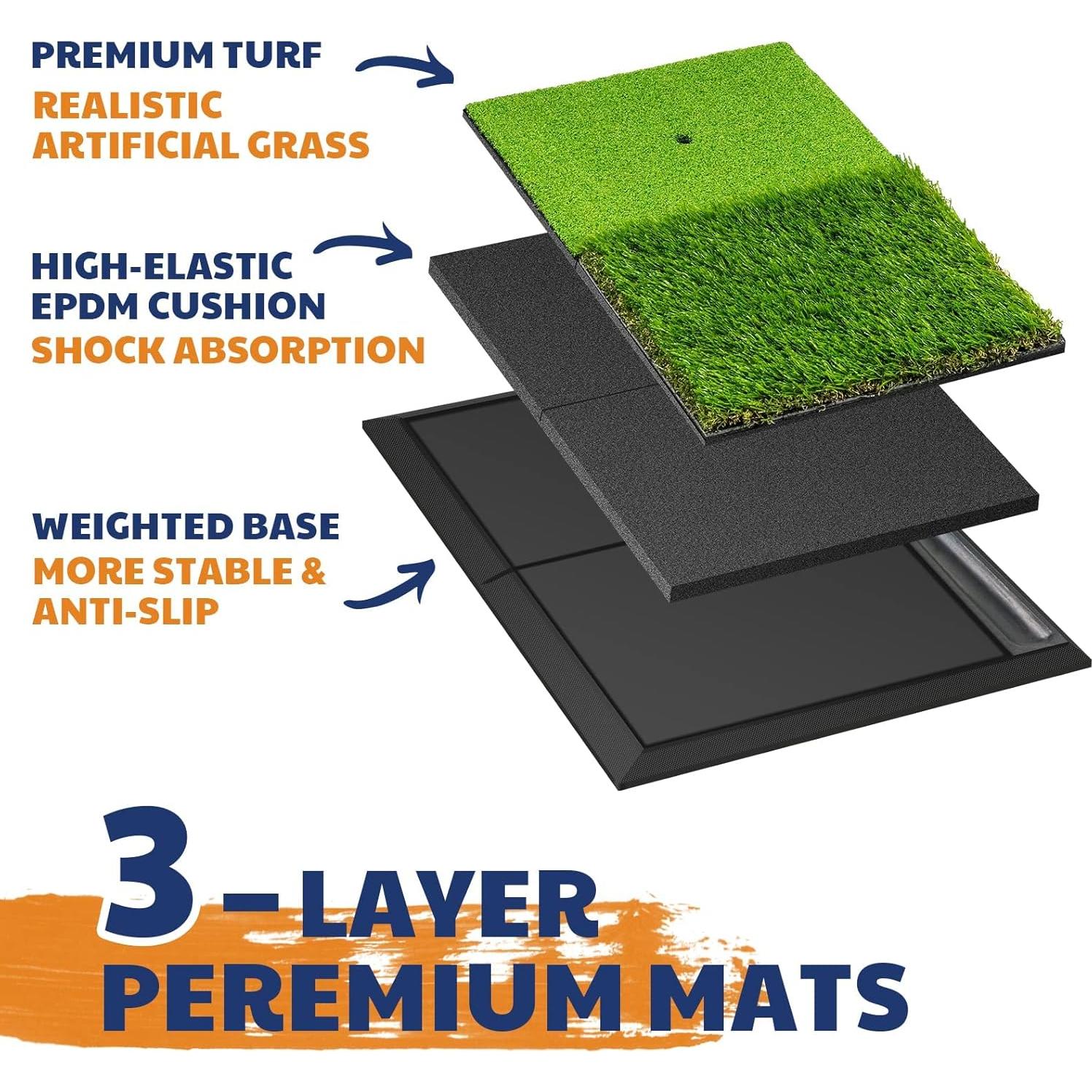 Alfombra de Golf JAYA GM0 Doble Césped con Bandeja