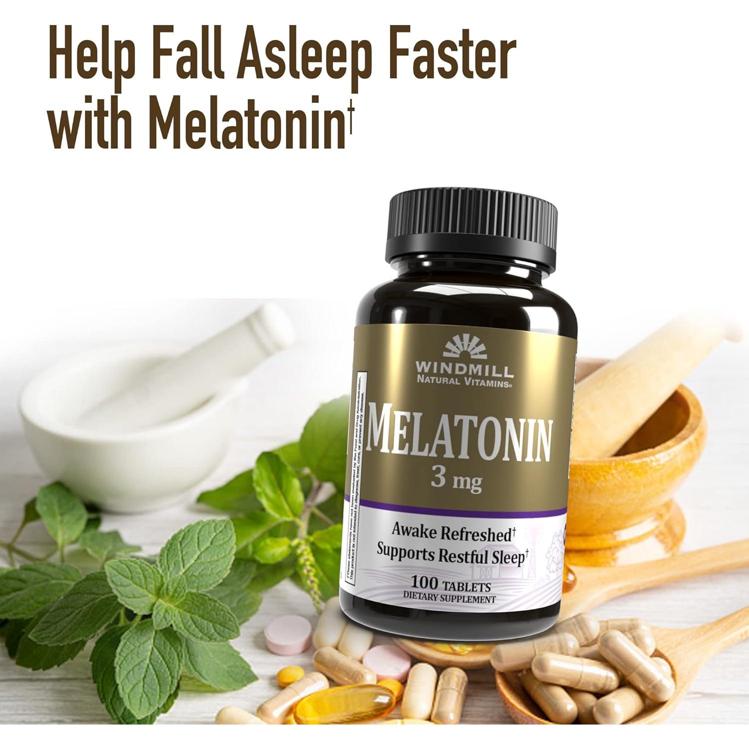 Melatonina 3 mg Tabletas Molino - 100 Unidades