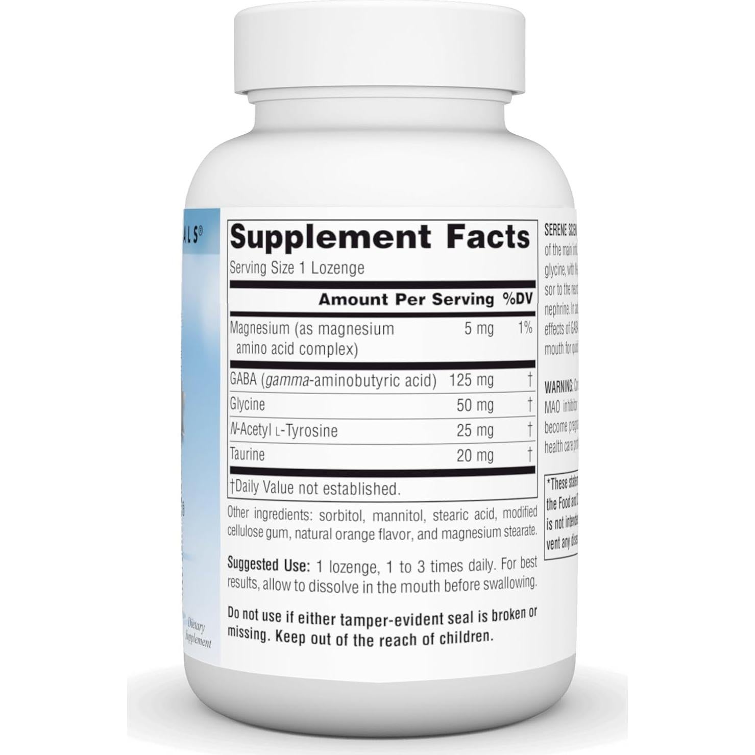 GABA Calm Source Naturals 120 Pastillas Sabor Naranja