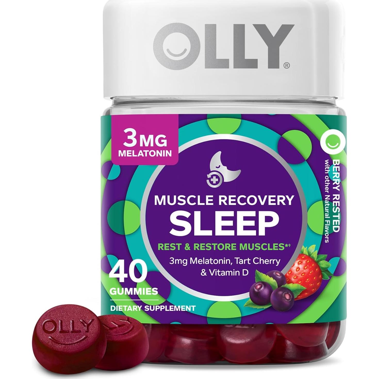 Gomitas para dormir OLLY 40u adultos y 50u niños melatonina