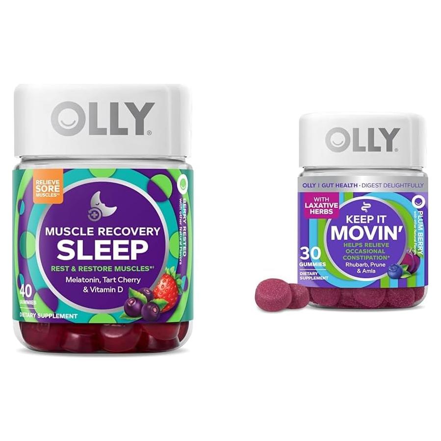 OLLY Gominolas de Recuperación Muscular y Digestivas - 40 y 30 Unidades