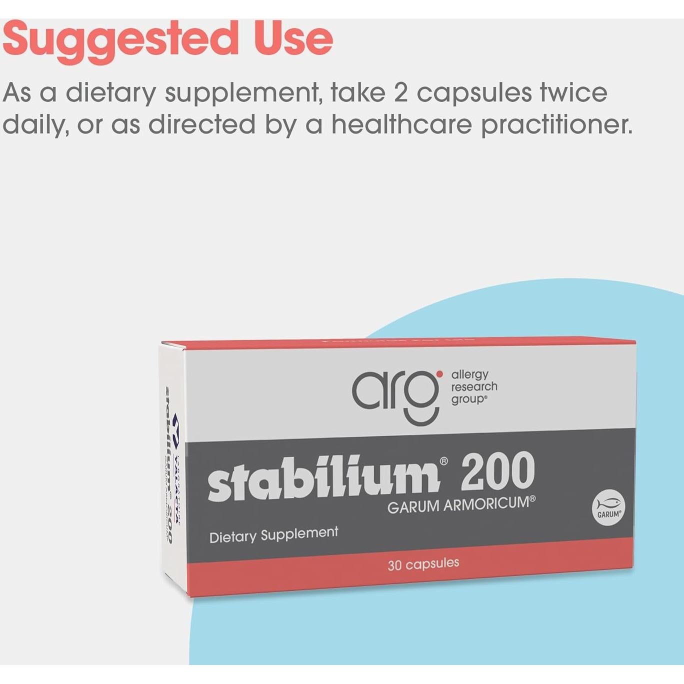 Allergy Research Group Stabillium 200 - Natural Sleep Aid for Adults Without Melatonin, Nighttime Calm Support Supplement to Relax, Deep Restful Sleep Support - 30 Capsules (Pack of 1)
