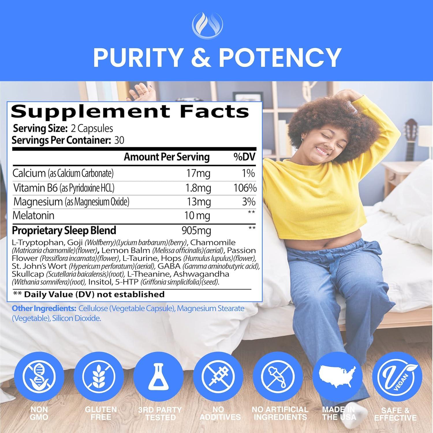 Suplemento Natural para Dormir Enclare 10mg Melatonina 60ct