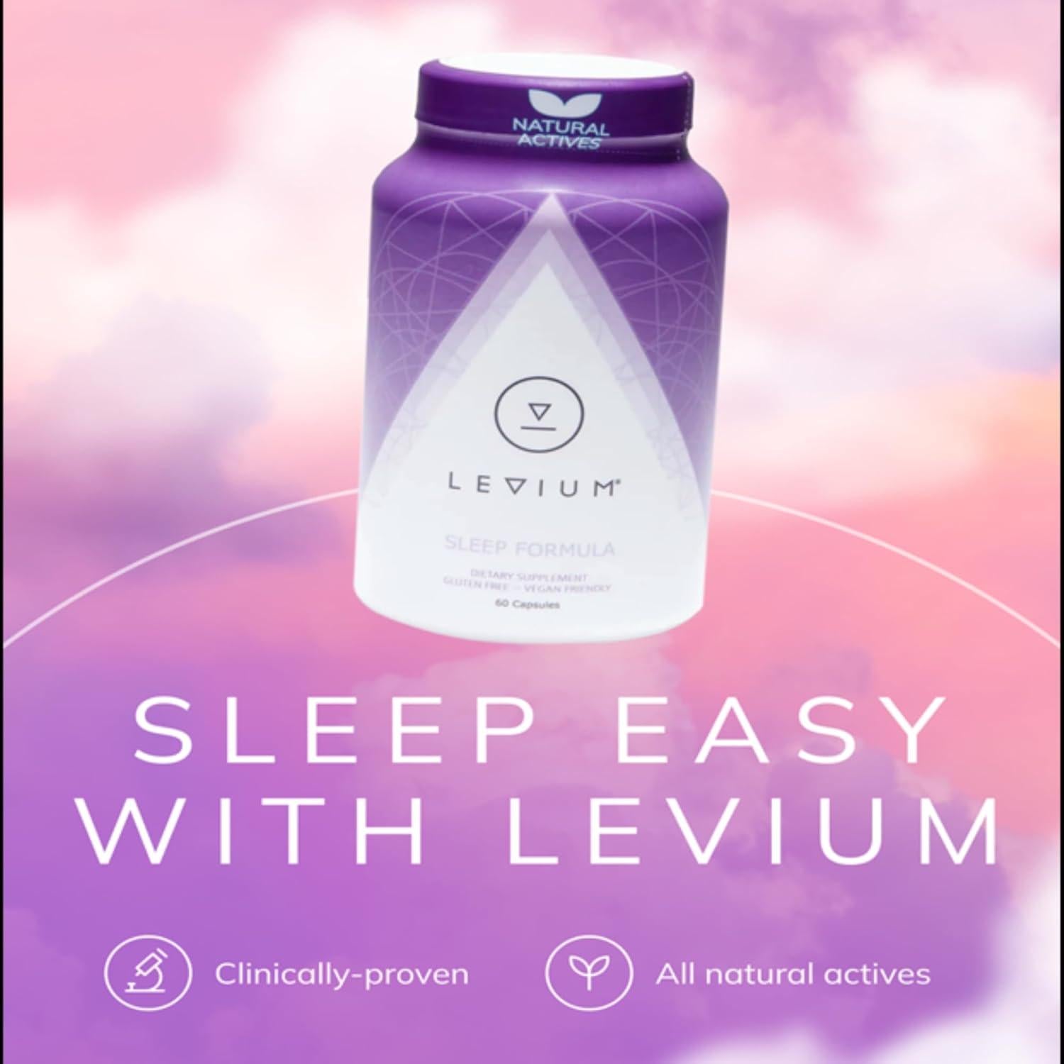 Suplemento Levium para Sueño | 60 Cápsulas con Melatonina y GABA