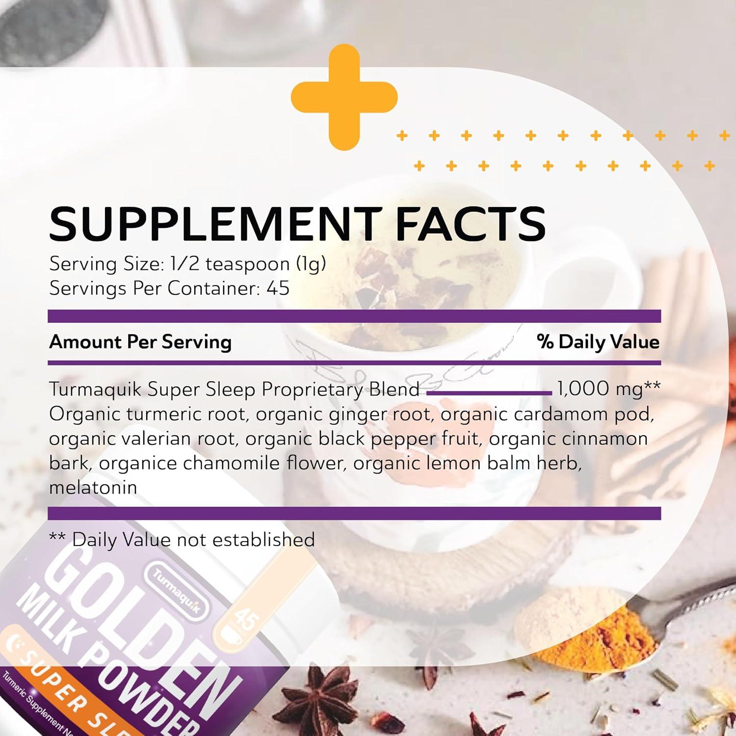 Polvo de Leche Dorada Orgánica Turmaquik 90g - Sueño Superior