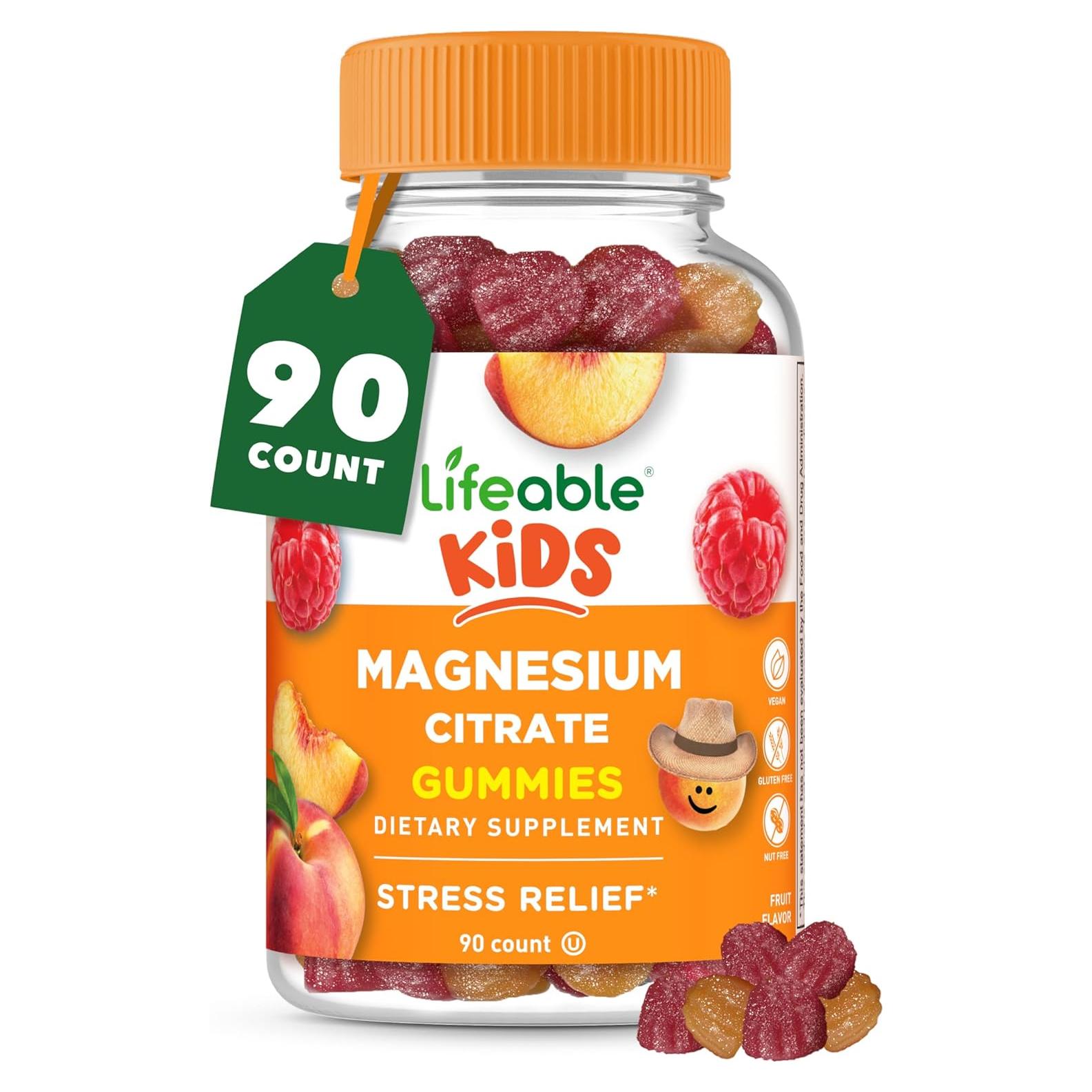 Gomitas de Magnesio Lifeable para Niños 170mg 90 Piezas