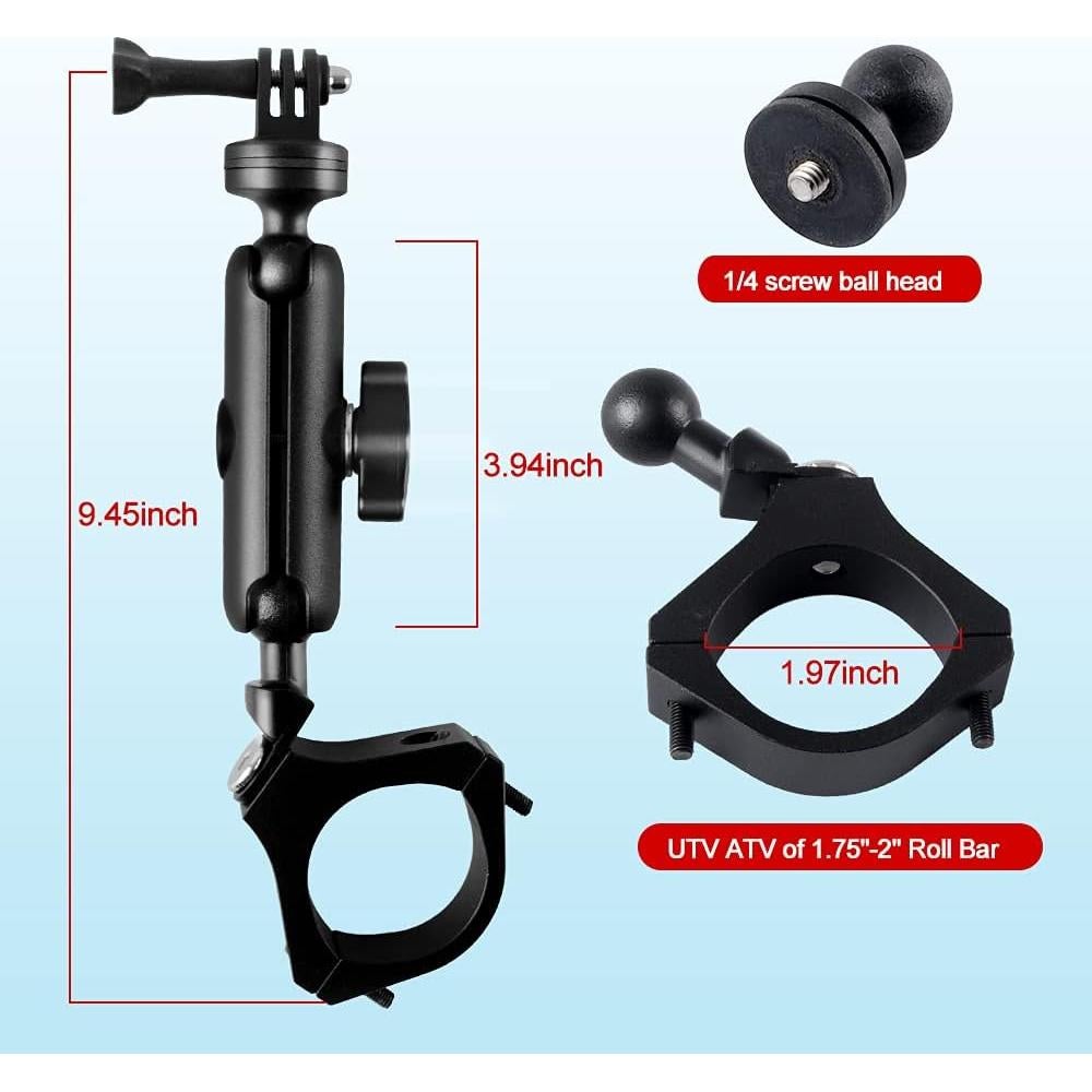 Soporte de Cámara Off Road MAIKER para UTV ATV 360° Negro