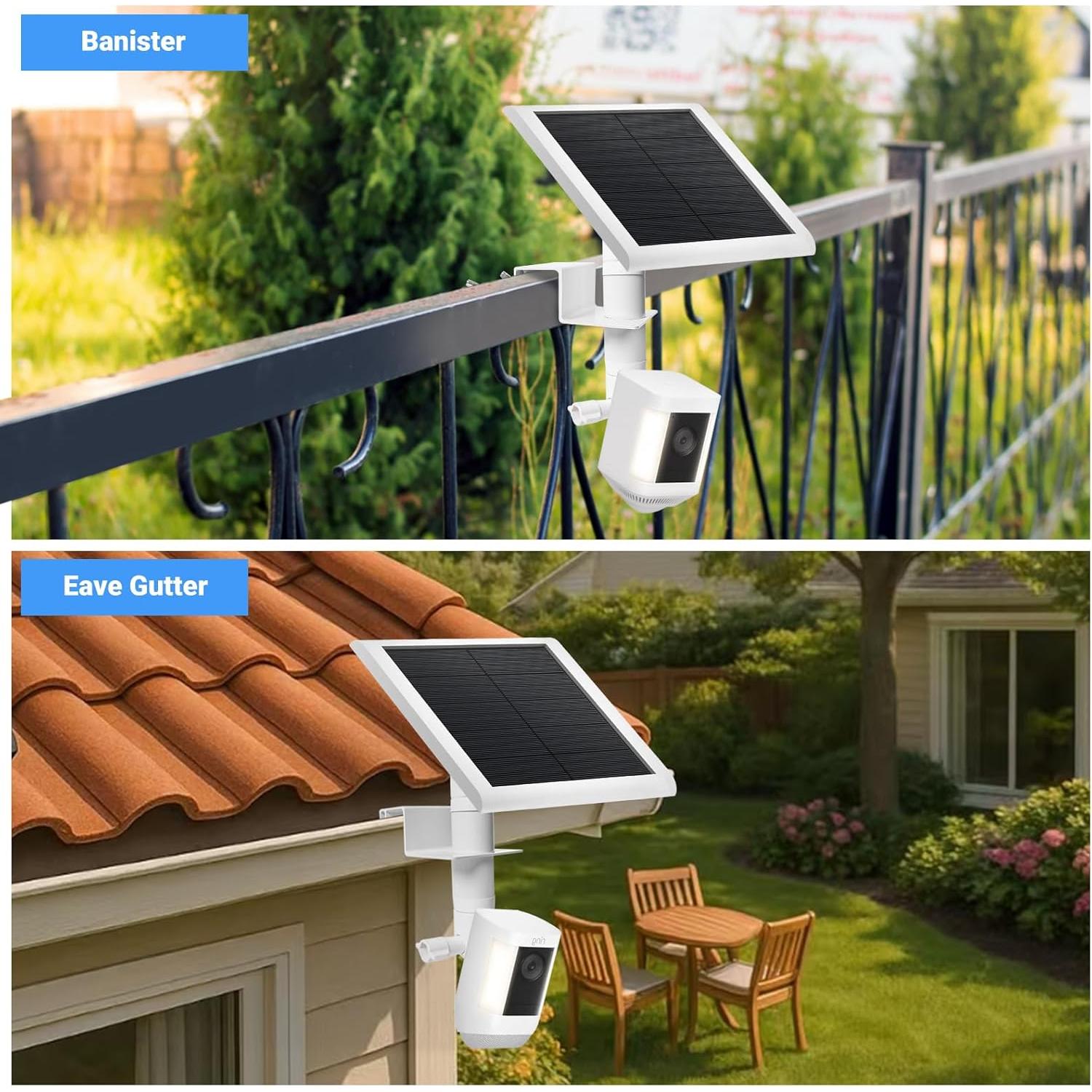 Soporte de canalón sin taladrar Becomfy para cámaras y paneles solares