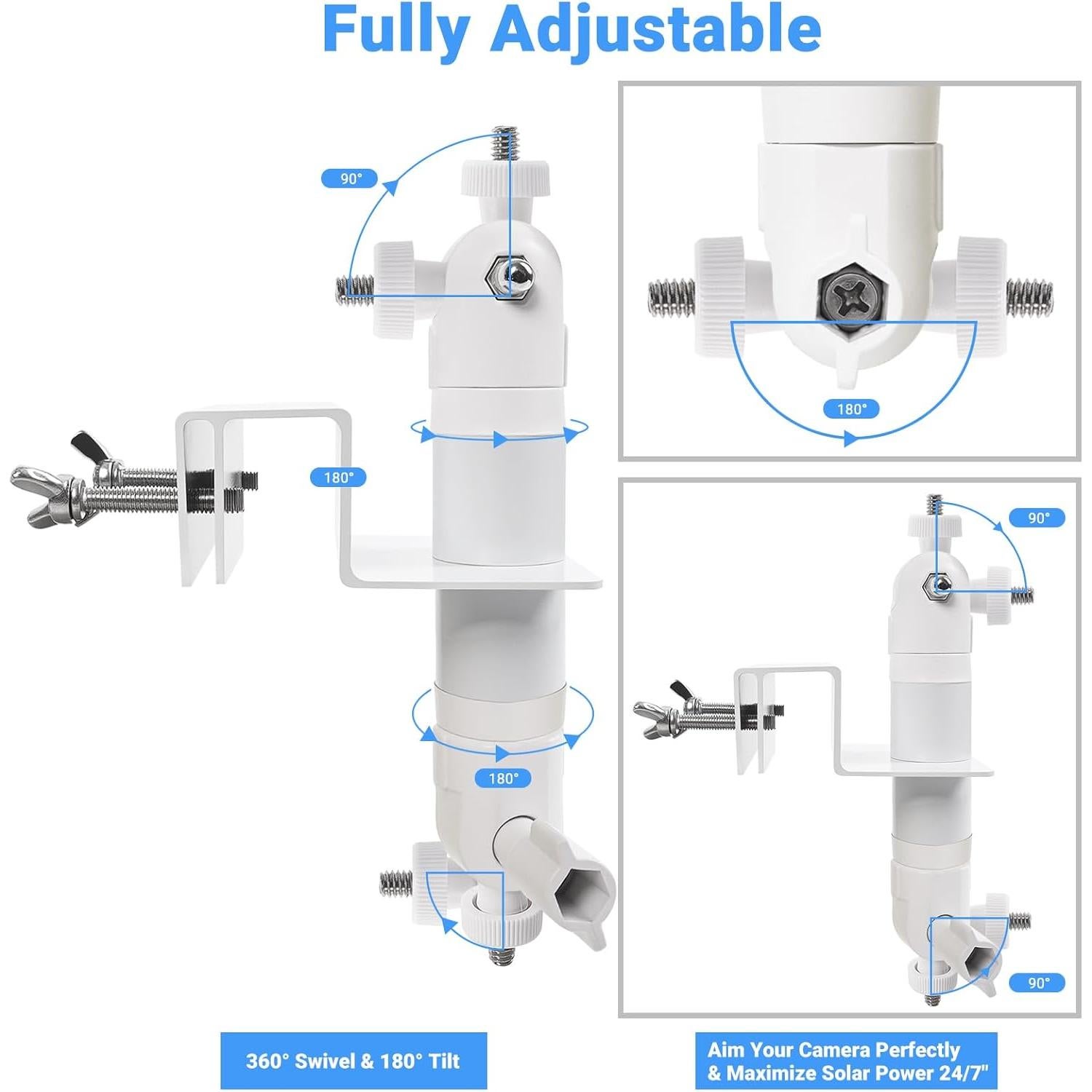 Soporte de canalón sin taladrar Becomfy para cámaras y paneles solares