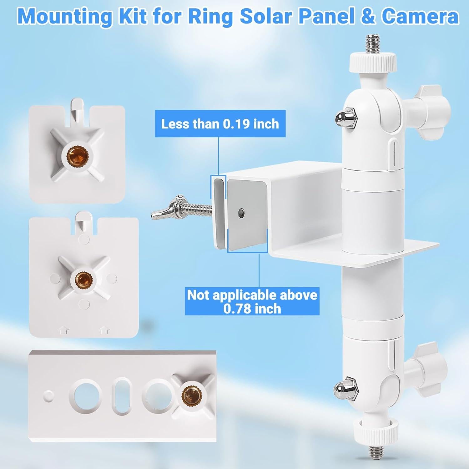 Soporte de canalón sin taladrar Becomfy para cámaras y paneles solares
